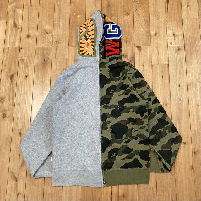 Bape BAPE Gray x 1st camo green Separate Shark Full Zip Hoodie Size US M / EU 48-50 / 2 - 3 Thumbnail