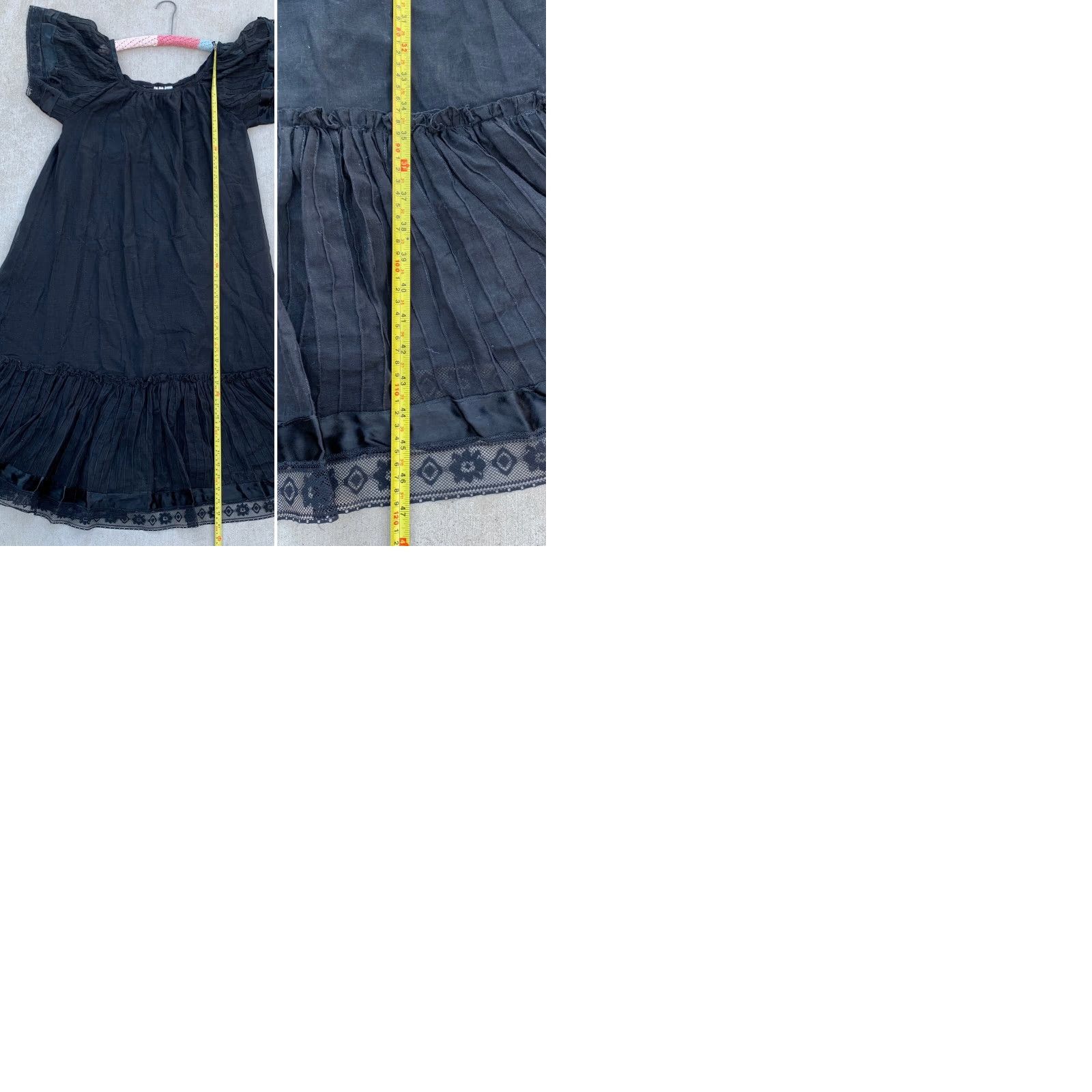 Vintage VINTAGE Made In Mexico Black Cotton Peasant Hippie Chic Dress M Womens Size M / US 6-8 / IT 42-44 - 12 Thumbnail