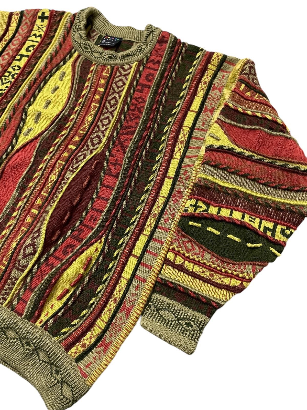 Coogi × Tundra Emaroo Australia 3D Coloured Cable Knit Coogi Style Sweater Size US M / EU 48-50 / 2 - 3 Thumbnail