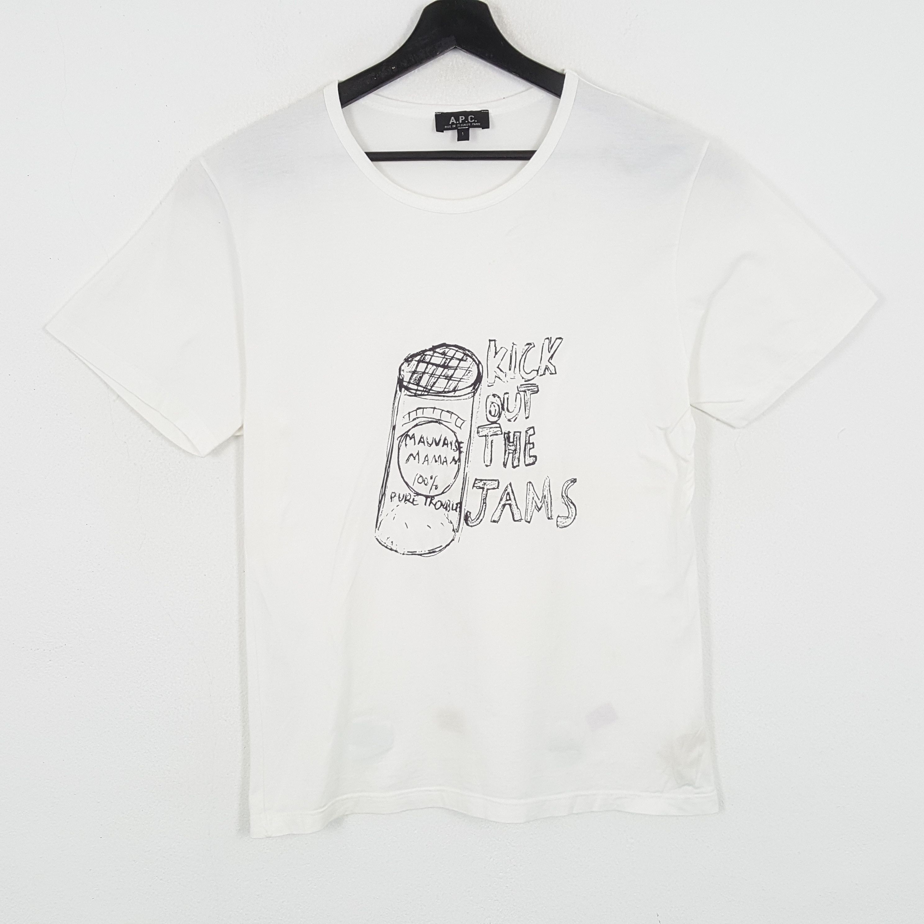 A.P.C. × Vintage A.P.C Tshirt Streetwear Style Whitetees Size US M / EU 48-50 / 2 - 1 Thumbnail