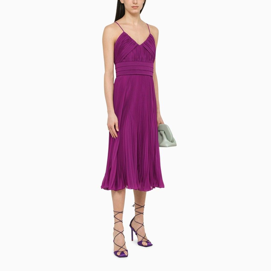 Max Mara o1d2blof0824 Midi Dress in Purple Size S / US 4 / IT 40 - 2 Thumbnail
