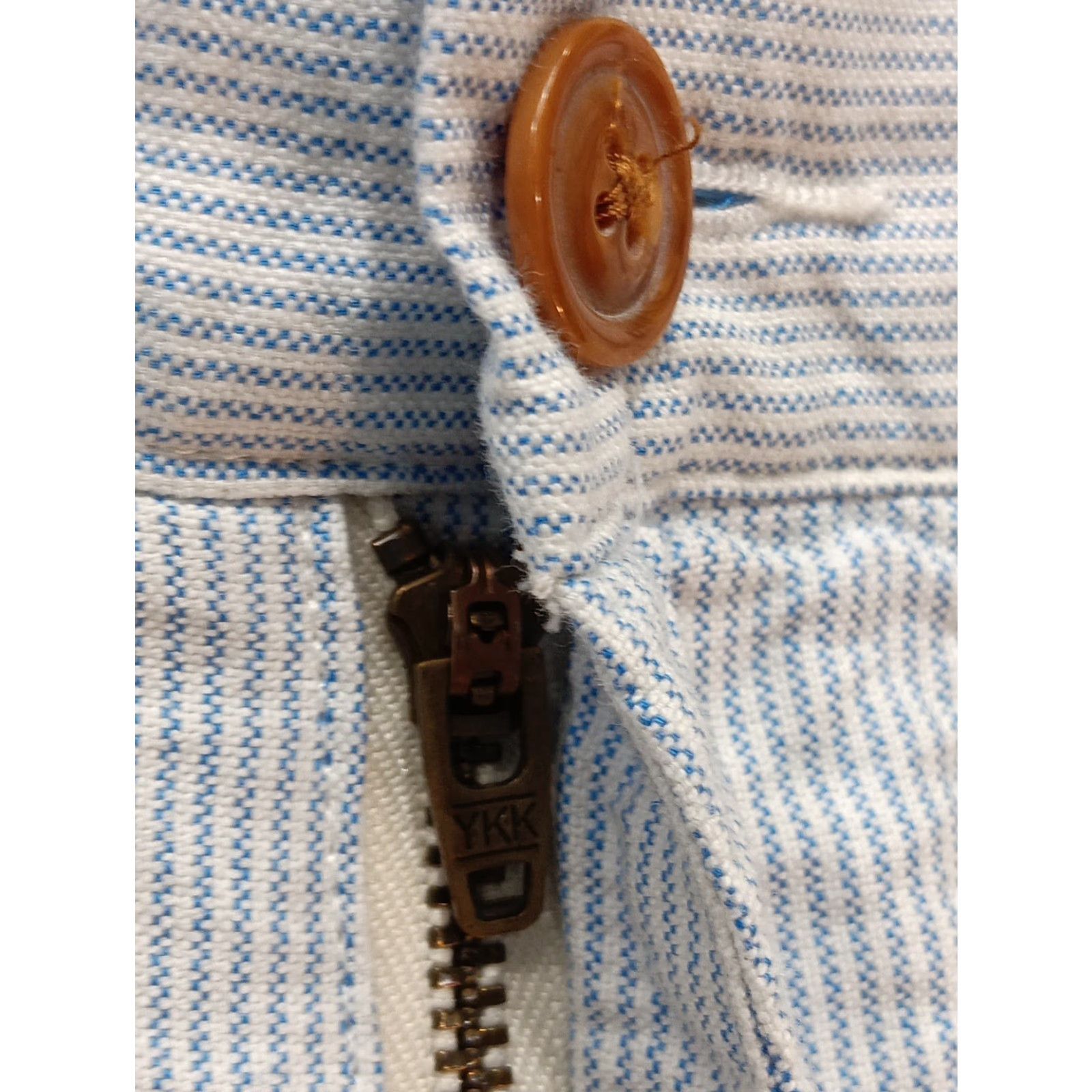 J.Crew J.CREW Chino Shorts Mens 36 Light Blue Nautical Stripes Sunwashed Oxford 9" Ins Size US 36 / EU 52 - 5 Thumbnail