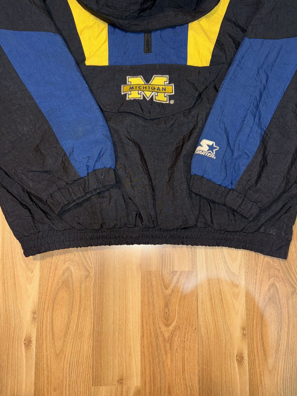 Starter VTG 90s Michigan STARTER Anorak Jacket Men’s L MINT Size US L / EU 52-54 / 3 - 7 Thumbnail