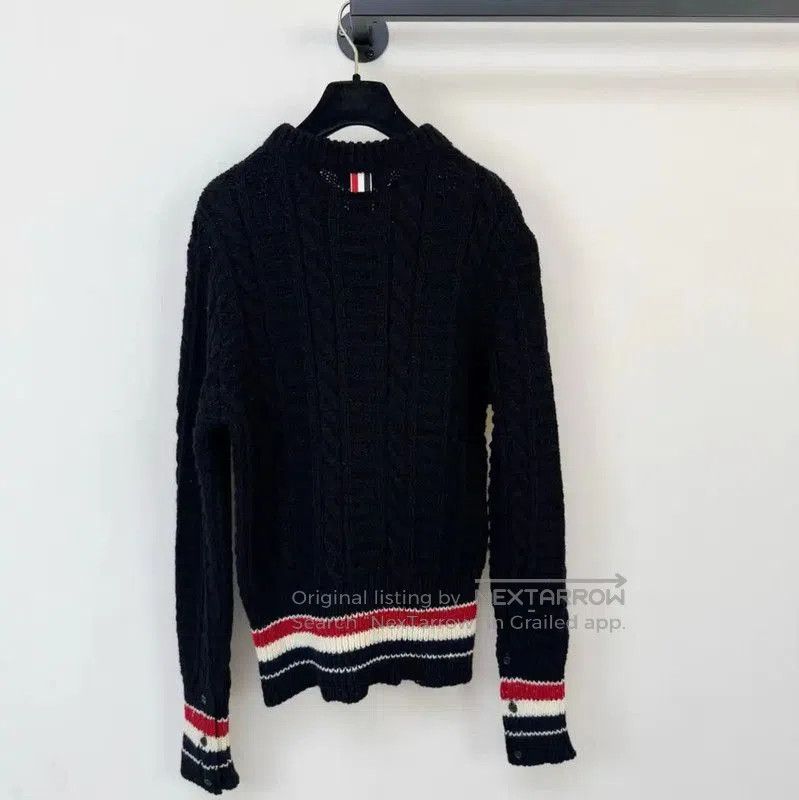 Thom Browne Thom Browne Black Cable Knit Sweater for Women . Size S / US 4 / IT 40 - 2 Thumbnail