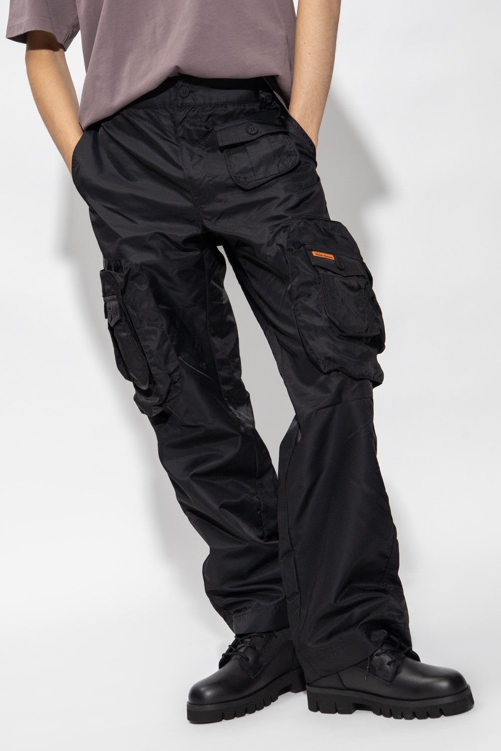 Heron Preston !DS! SS23 Heron Preston X-Ray Track Black Cargo Pants Size US 32 / EU 48 - 3 Thumbnail