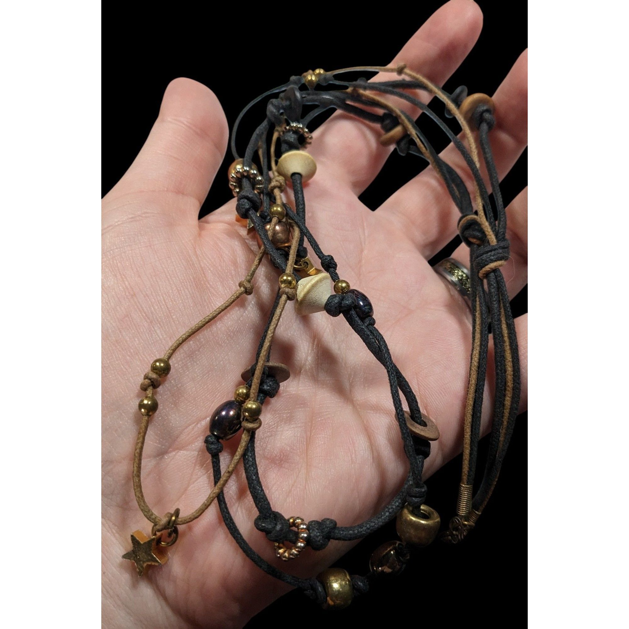 Other Whimsical Fairycore Layered Cord Necklace With Star Charms Size ONE SIZE - 3 Thumbnail