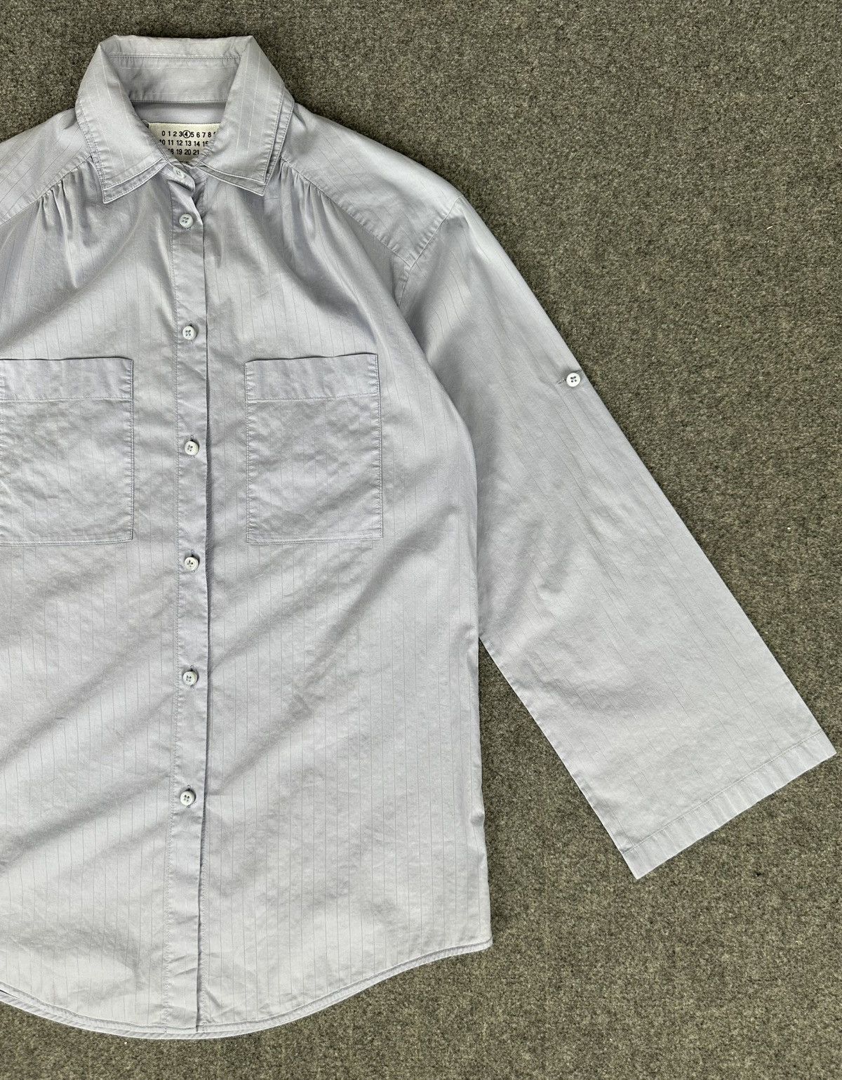 Maison Margiela Maison Margiela - Line 4 Roll Up Sleeve Double Collar Shirt Size XS / US 0-2 / IT 36-38 - 11 Thumbnail