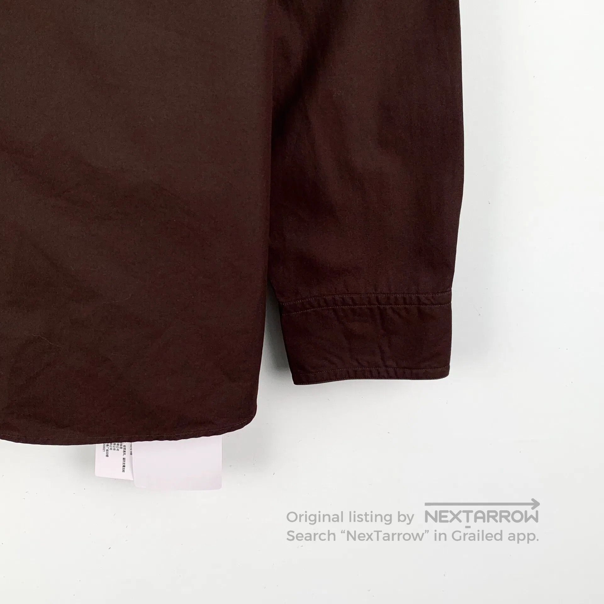 Hermes Hermes Burgundy asymmetric pocket cotton collar long-sleev Size XS / US 0-2 / IT 36-38 - 4 Thumbnail