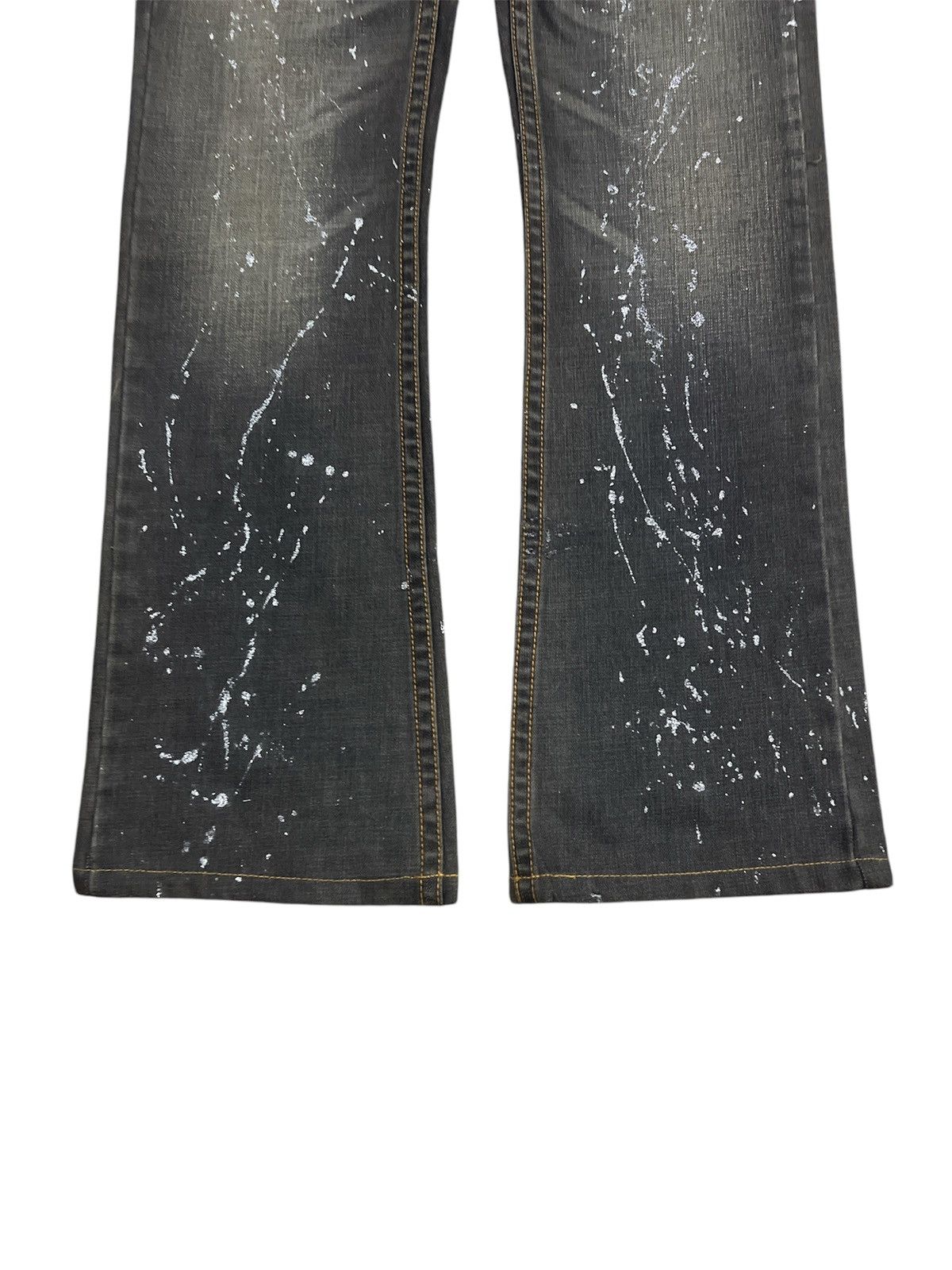 Japanese Brand THRASHED🔥FLARED XFRM FLUTTER DISTRESSED DENIM PANT Size US 29 - 3 Thumbnail