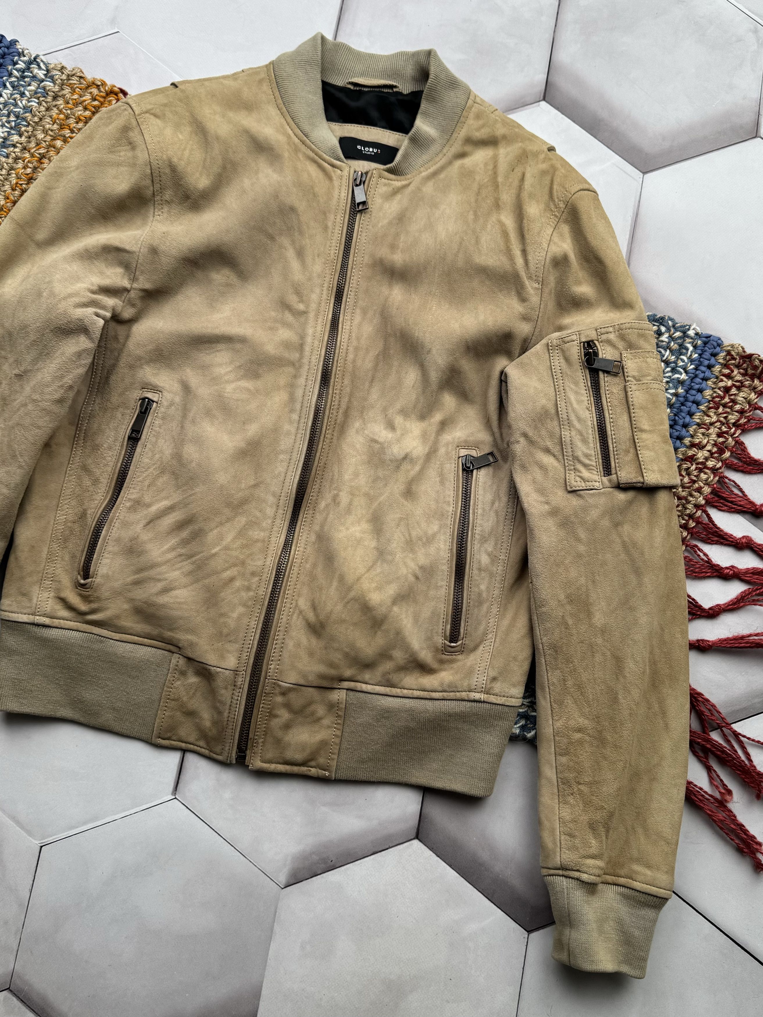 Vintage Vintage Suede Leather Bomber Jacket Size US S / EU 44-46 / 1 - 3 Thumbnail
