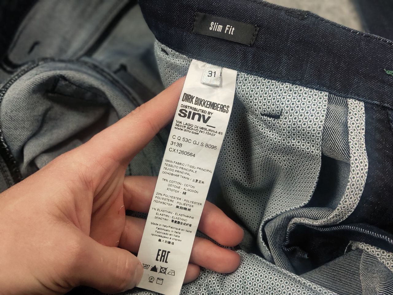Dirk Bikkembergs Dirk Bikkembergs Slim Dark Wash Blue Classic Casual Jeans Size US 31 - 14 Thumbnail