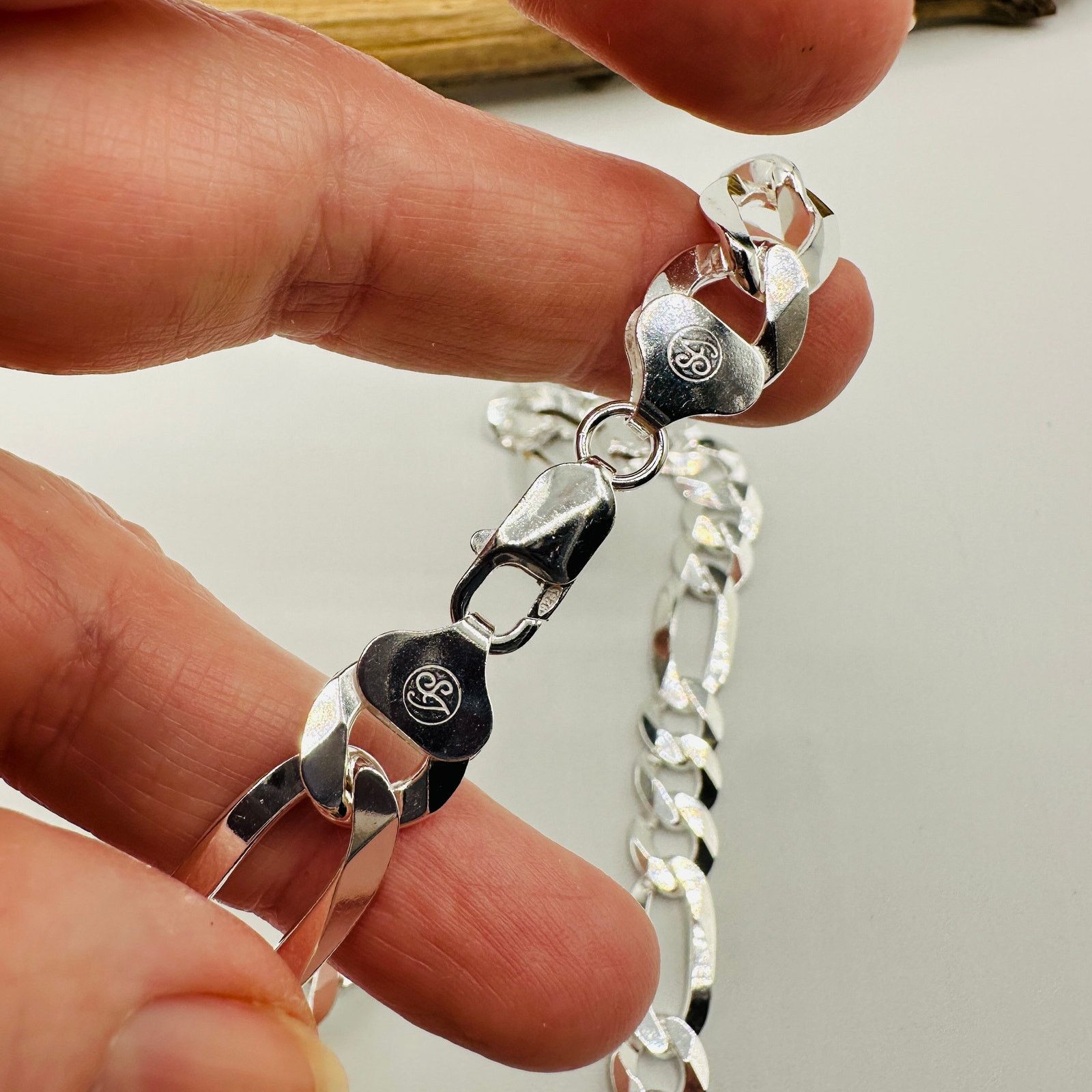 The Unbranded Brand Solid Sterling Silver Flat Figaro 24" Chain Size ONE SIZE - 3 Thumbnail