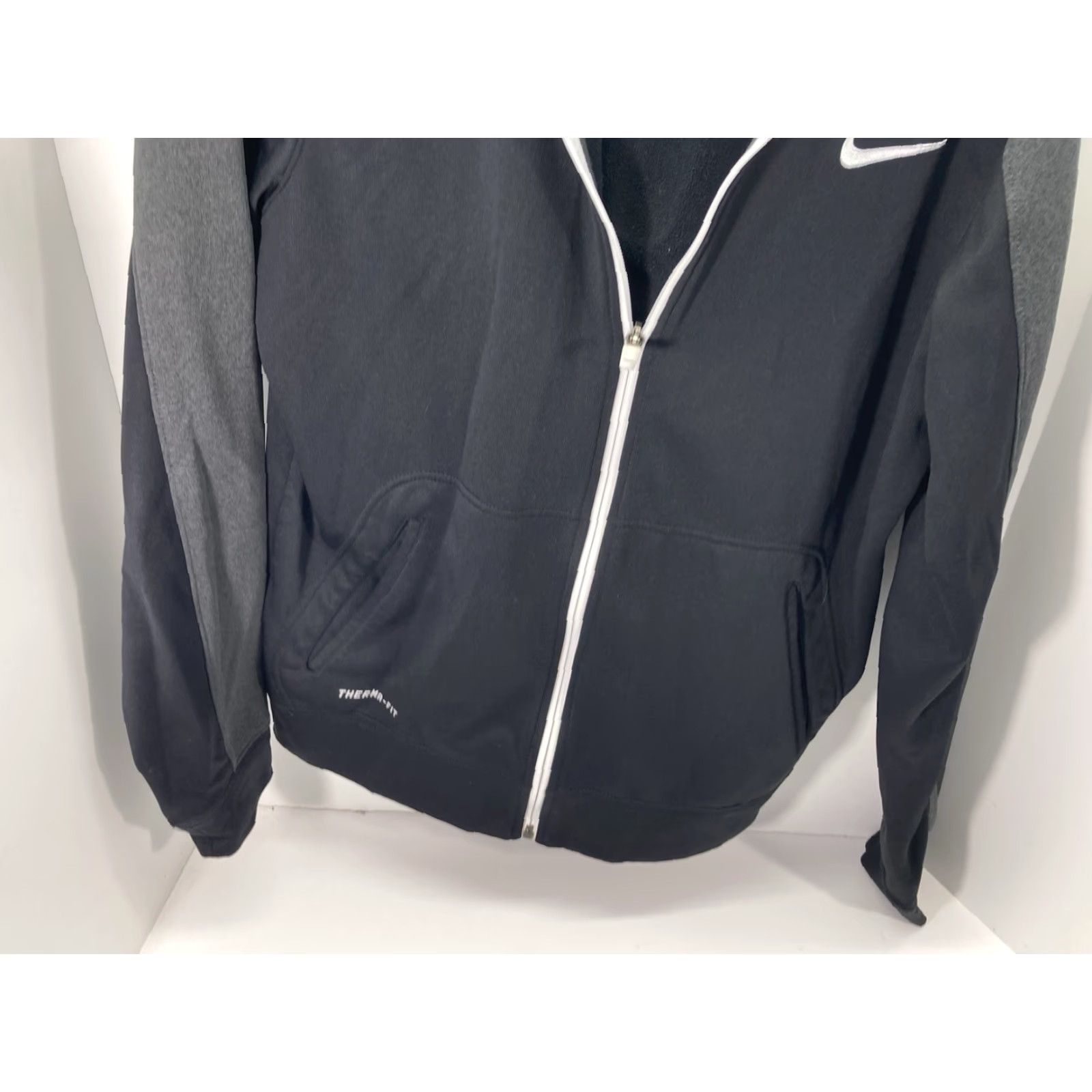 Nike Nike Elite Track Jacket Men Medium Black Full Zip Hood Therma Fit Fleece Lined Size US M / EU 48-50 / 2 - 7 Thumbnail