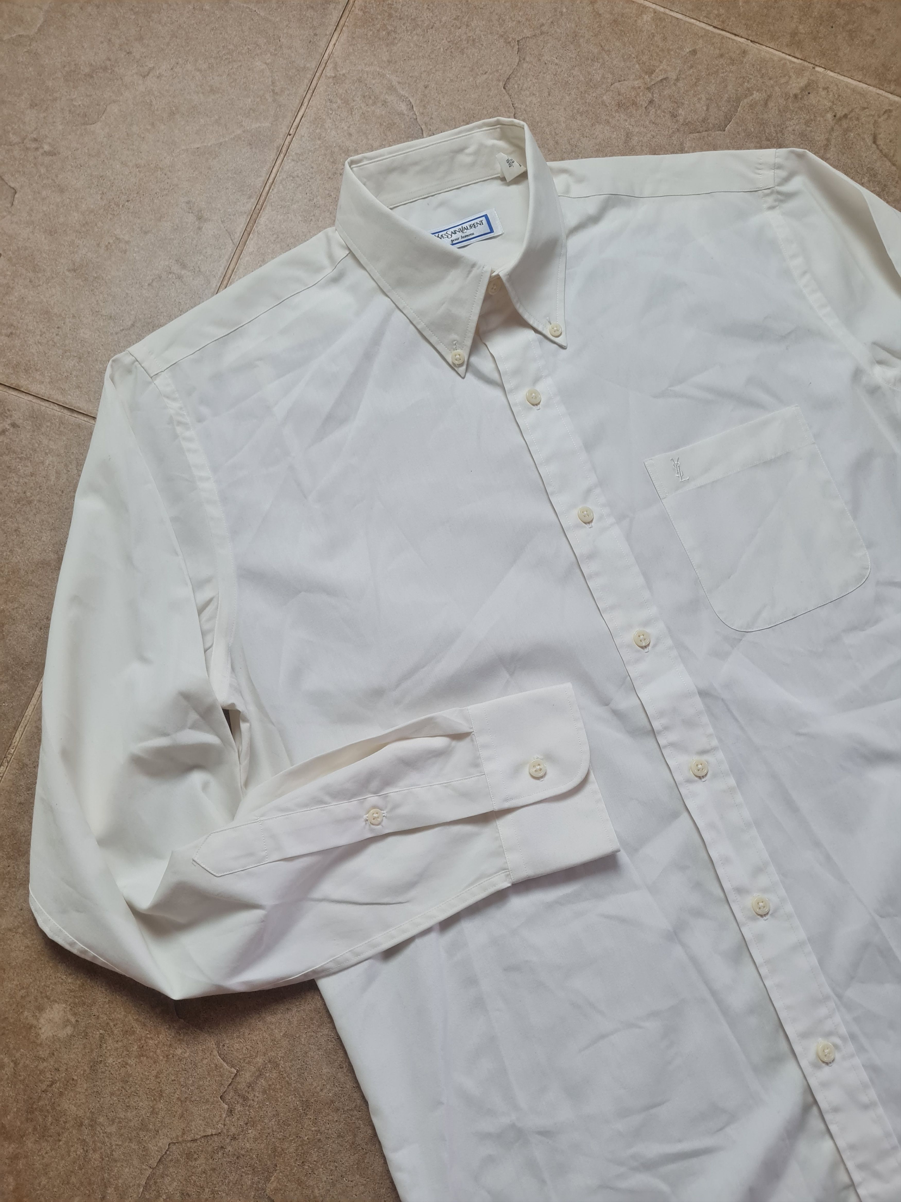 Yves Saint Laurent Vintage YSL Shirt Cotton Yves Saint Laurent Shirtsleeve 90s Size US M / EU 48-50 / 2 - 3 Thumbnail