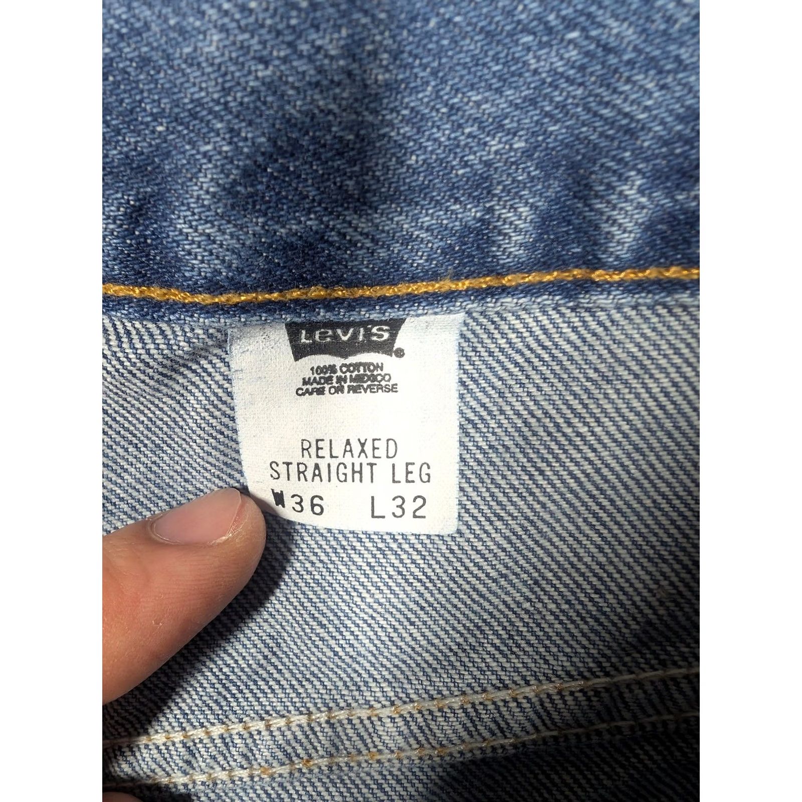 Levi's VTG Levi's Relaxed Straight Leg Jeans Mens 36x32 Blue 100% Cotton Denim Medium Size US 36 / EU 52 - 5 Thumbnail