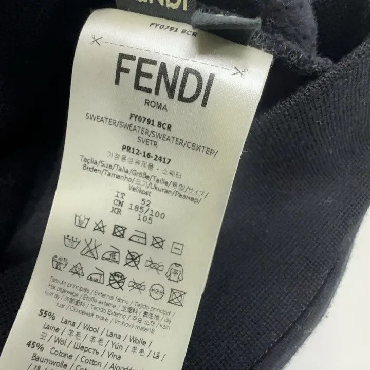 Fendi Black Graphic Long Sleeve Sweatshirt -2507