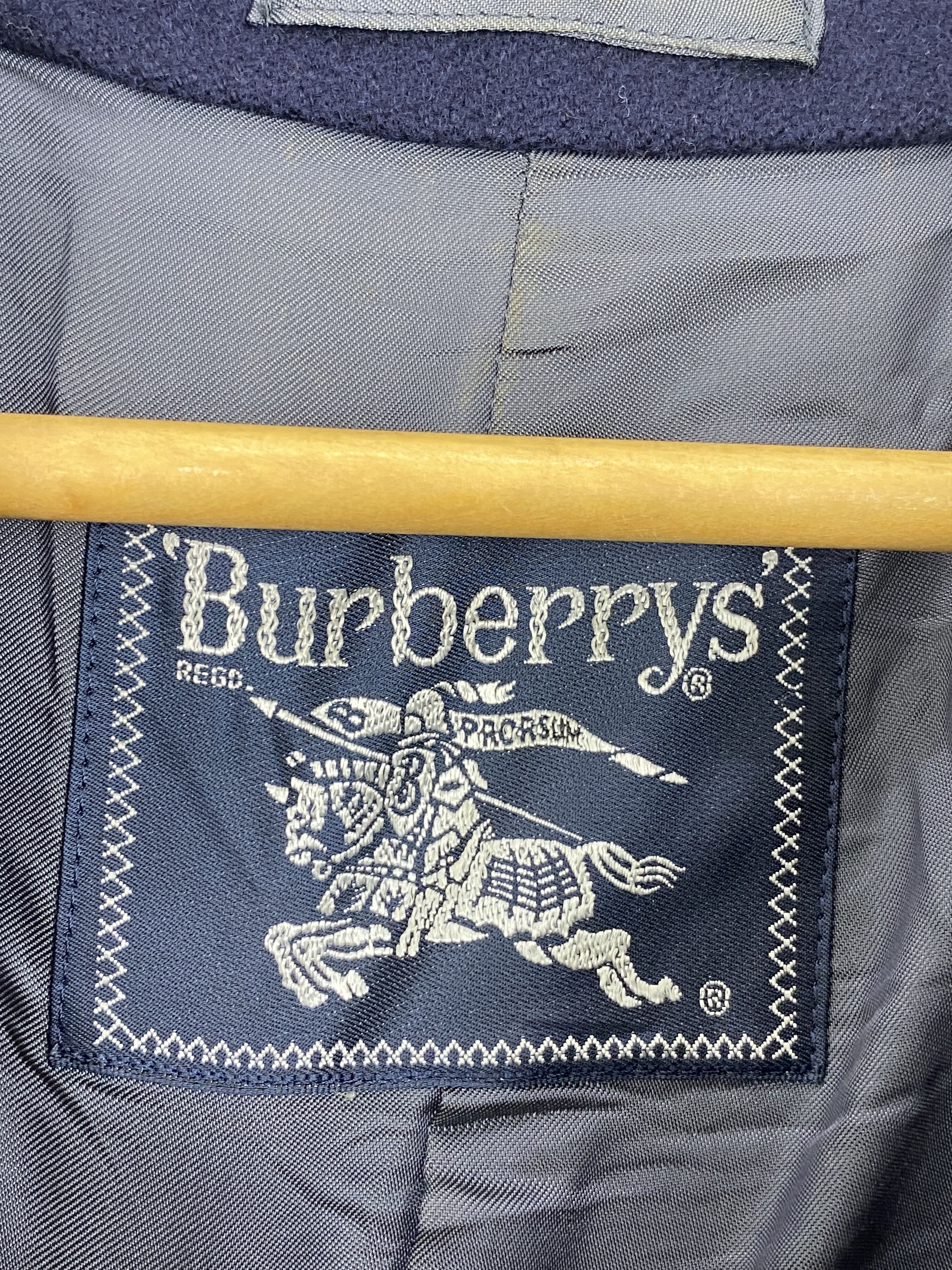 Burberry Vintage Burberrys Dark Blue Trench Coat JA0120 Size US XXL / EU 58 / 5 - 5 Thumbnail