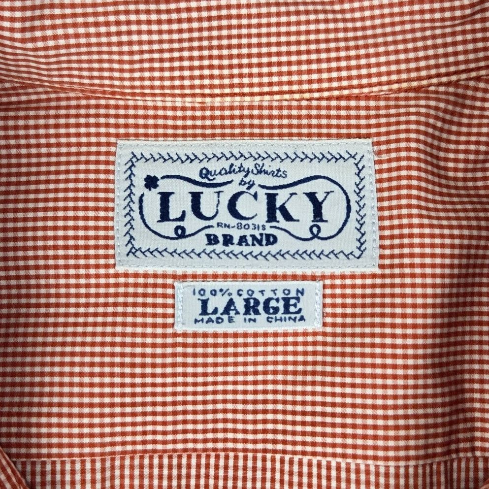 Lucky Brand Lucky Brand Large Gingham Print Long Sleeve Button Up Shirt Size US L / EU 52-54 / 3 - 6 Thumbnail