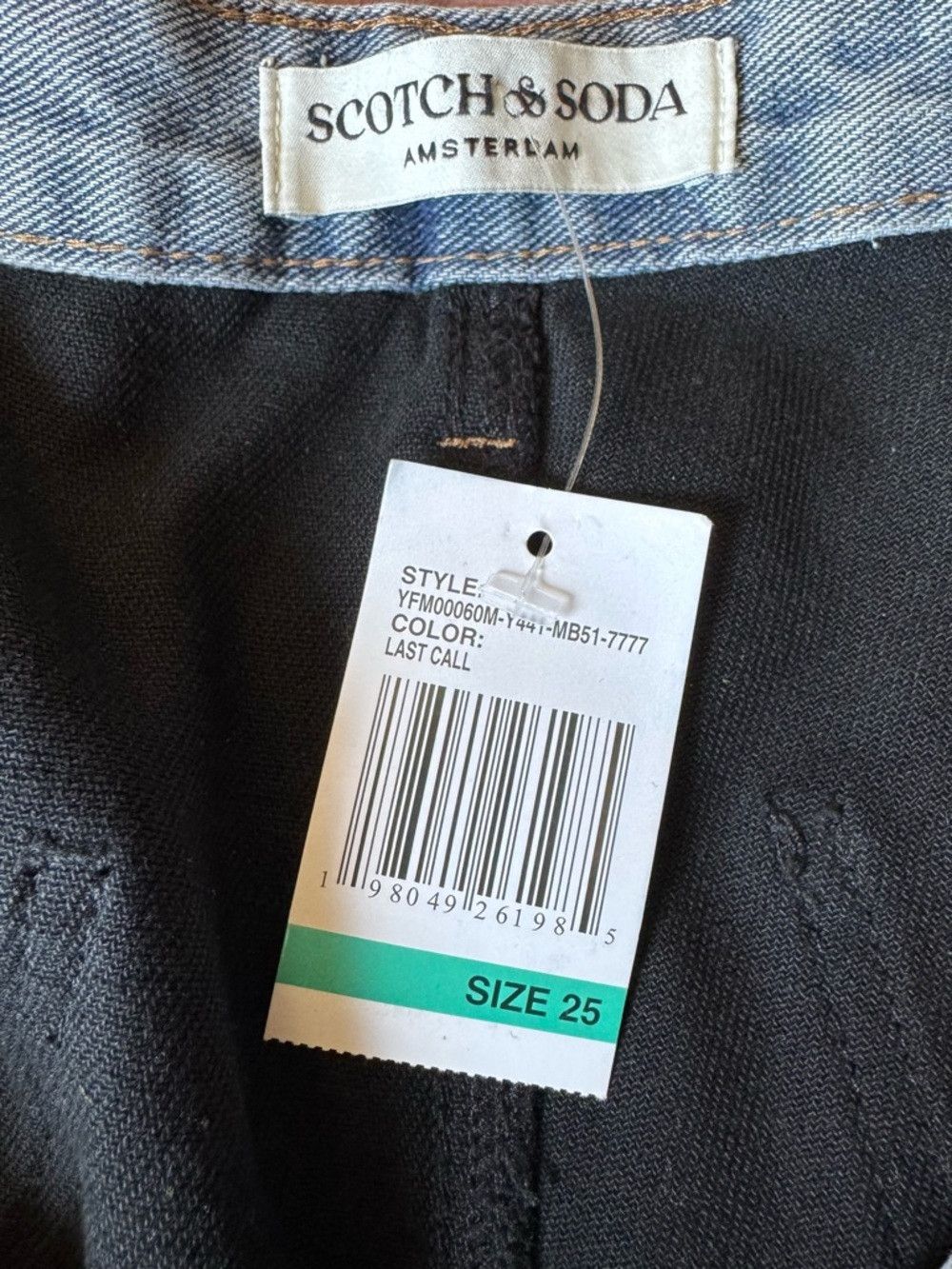 Scotch & Soda NWT New Scotch & Soda Current Blue Waistband Black Cropped Size 25" / US 0 / IT 36 - 6 Thumbnail