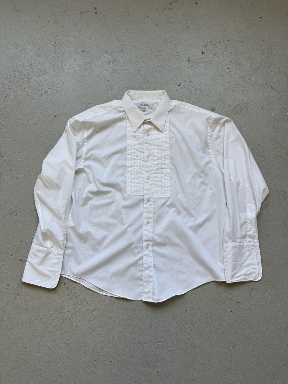 Yves Saint Laurent Yves Saint Laurent White Button Up Size US XL / EU 56 / 4 - 1 Thumbnail