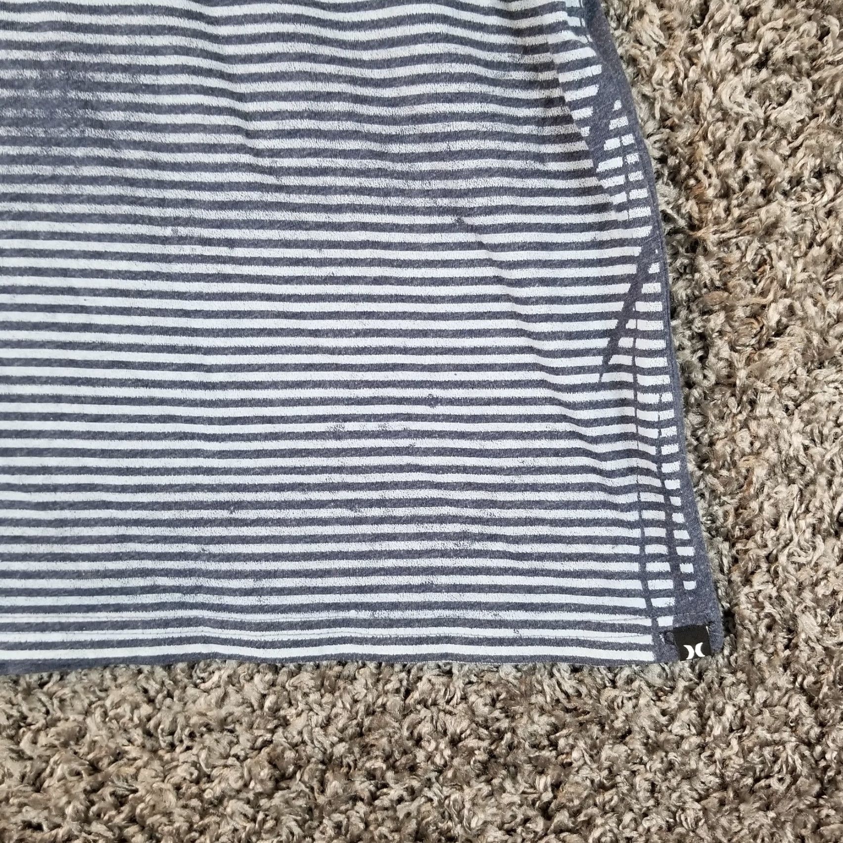 Hurley Hurley T-Shirt Mens Blue Striped Short Sleeve Size XL Size US XL / EU 56 / 4 - 2 Thumbnail