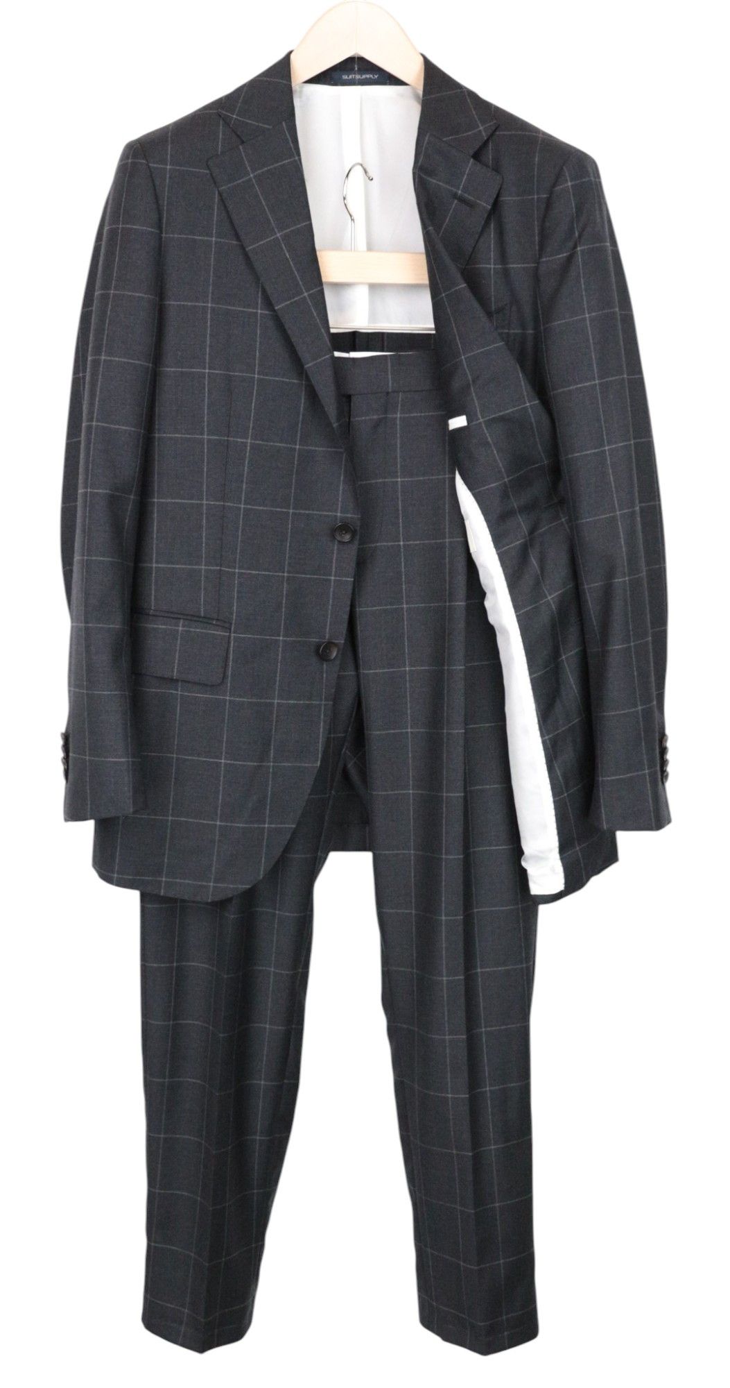 Suitsupply LA SPALLA UK38R Grey Wool 2 Piece Suit 67989 Size 38R - 1 Thumbnail