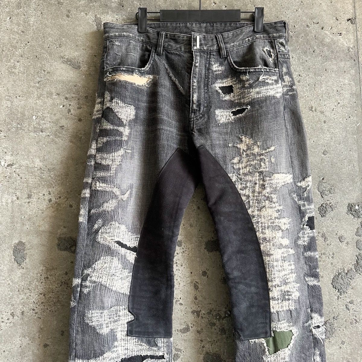 Givenchy Givenchy MMW Thrashed Moleskin Boro Repair Denim Size US 32 / EU 48 - 6 Thumbnail