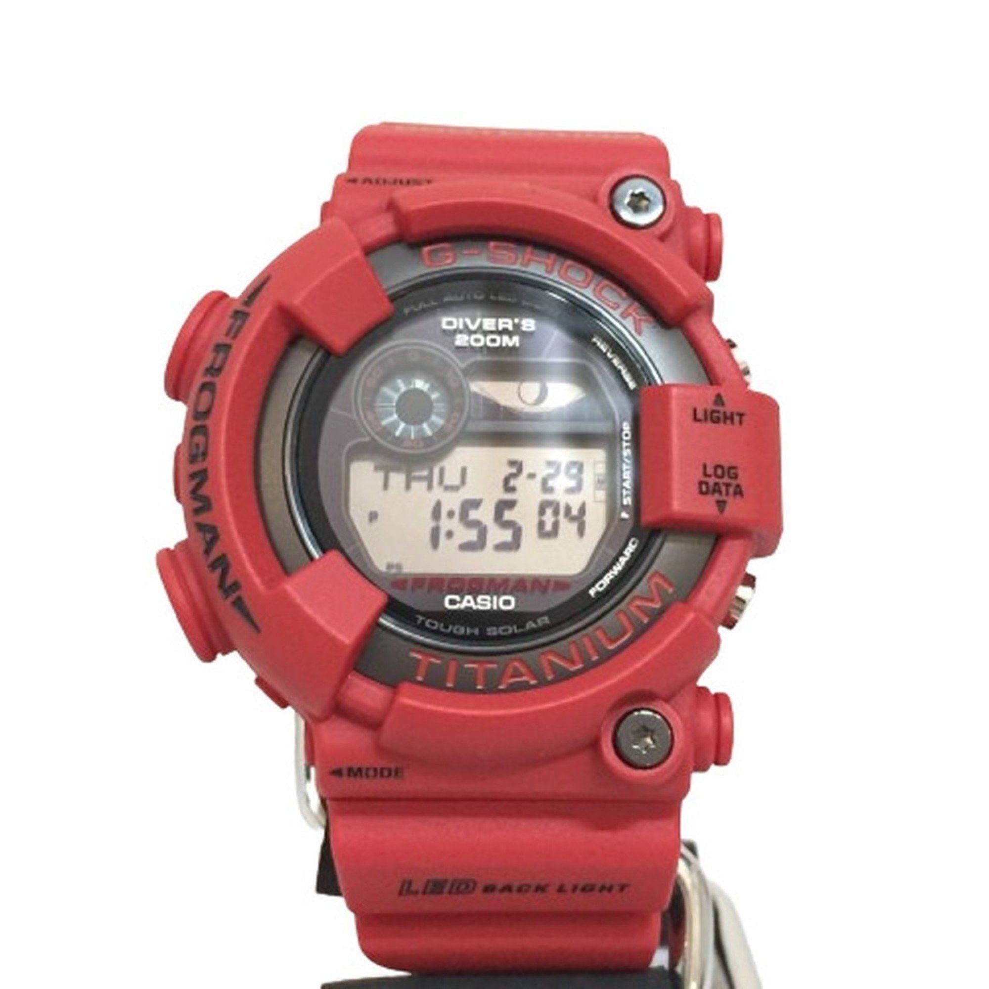 image of Casio G-Shock Watch Gw-8230Nt-4Jr Frogman 30Th Anniversary Reprint Model Red Digital Tough Solar Me