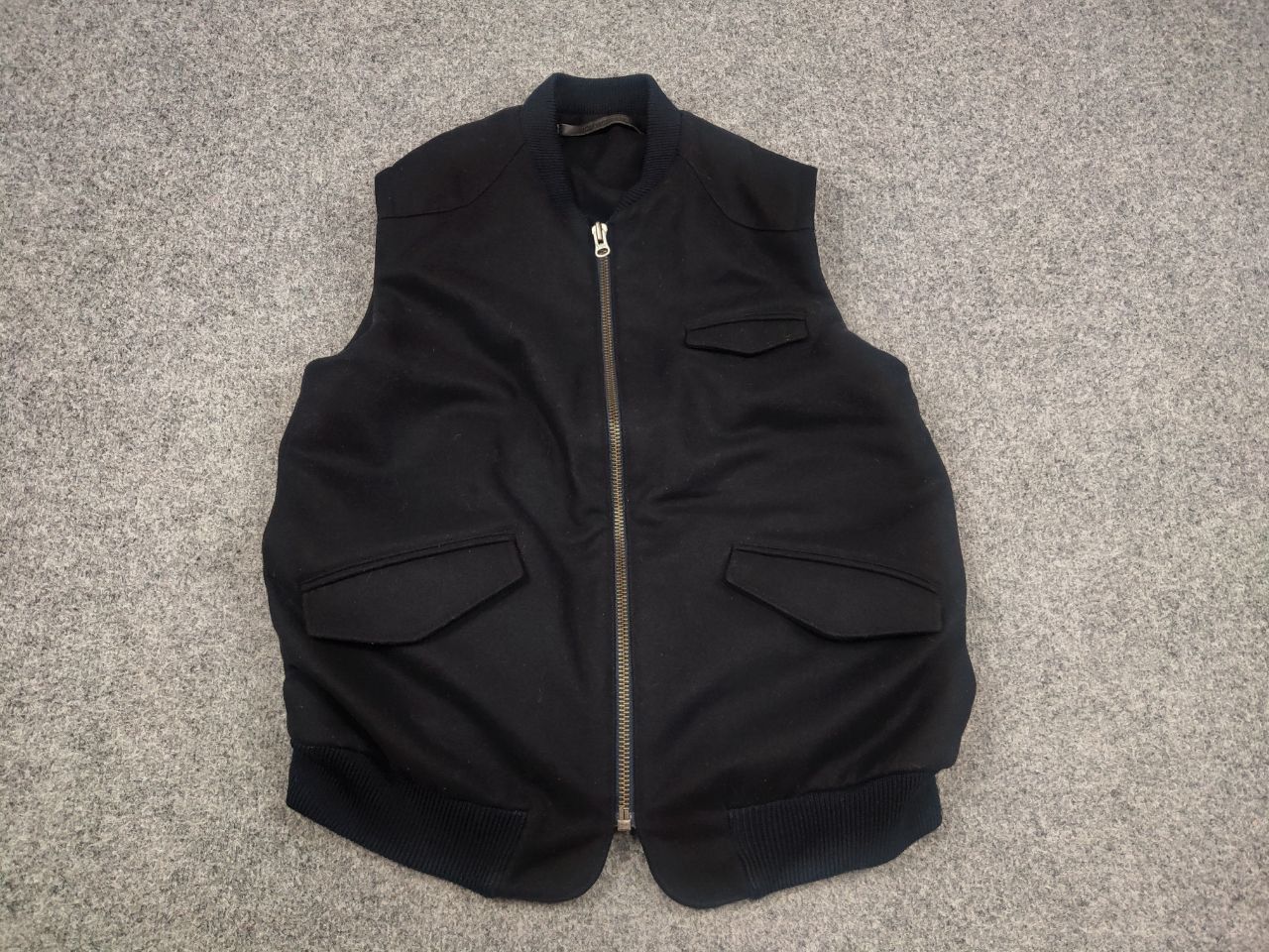 Won Hundred Won Hundred Design Orville Wool Navy Zip pocket vest jacket Size US L / EU 52-54 / 3 - 2 Thumbnail
