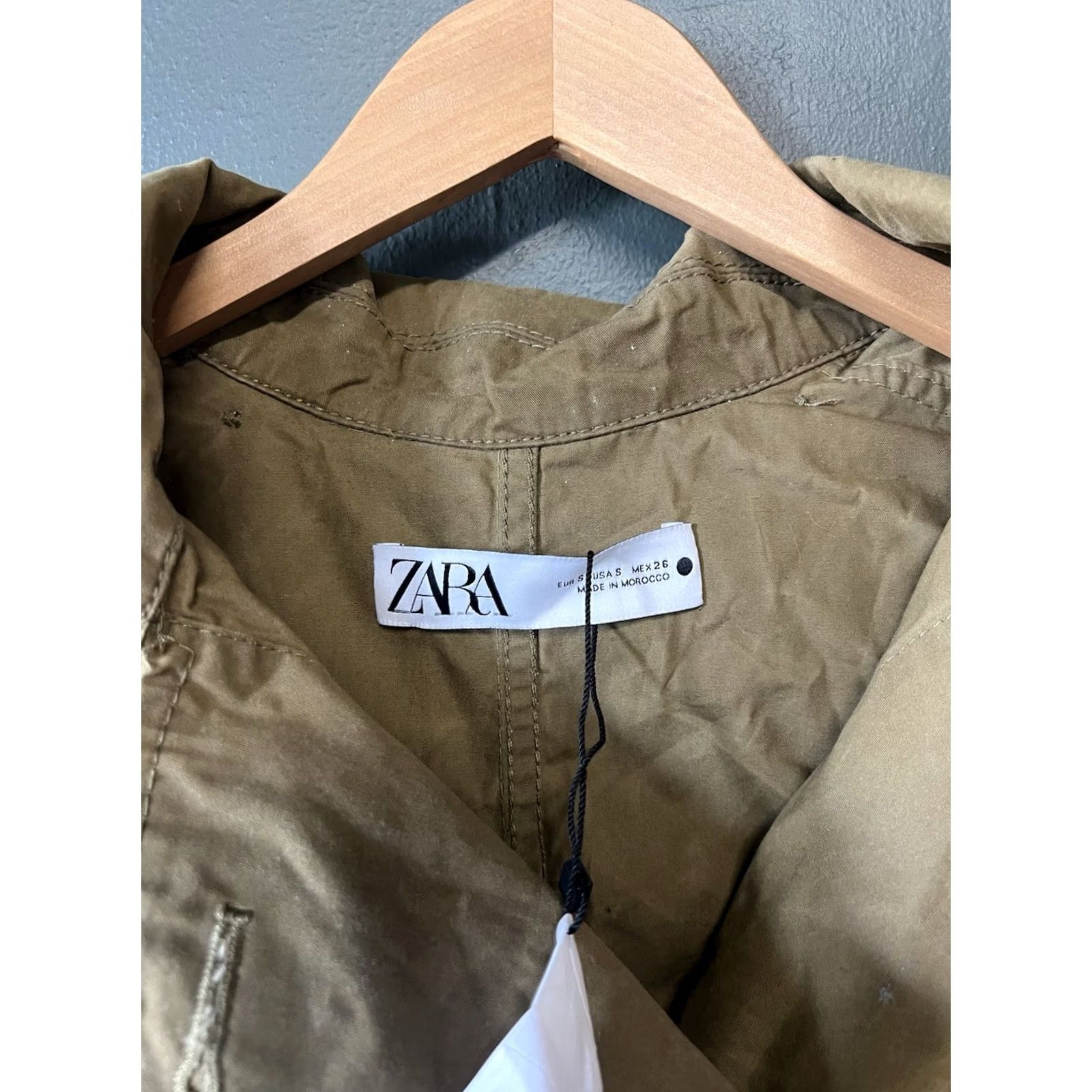 Zara Zara Womens Pea Coat Jacket Brown Lightweight NWT Size S Size S / US 4 / IT 40 - 3 Thumbnail
