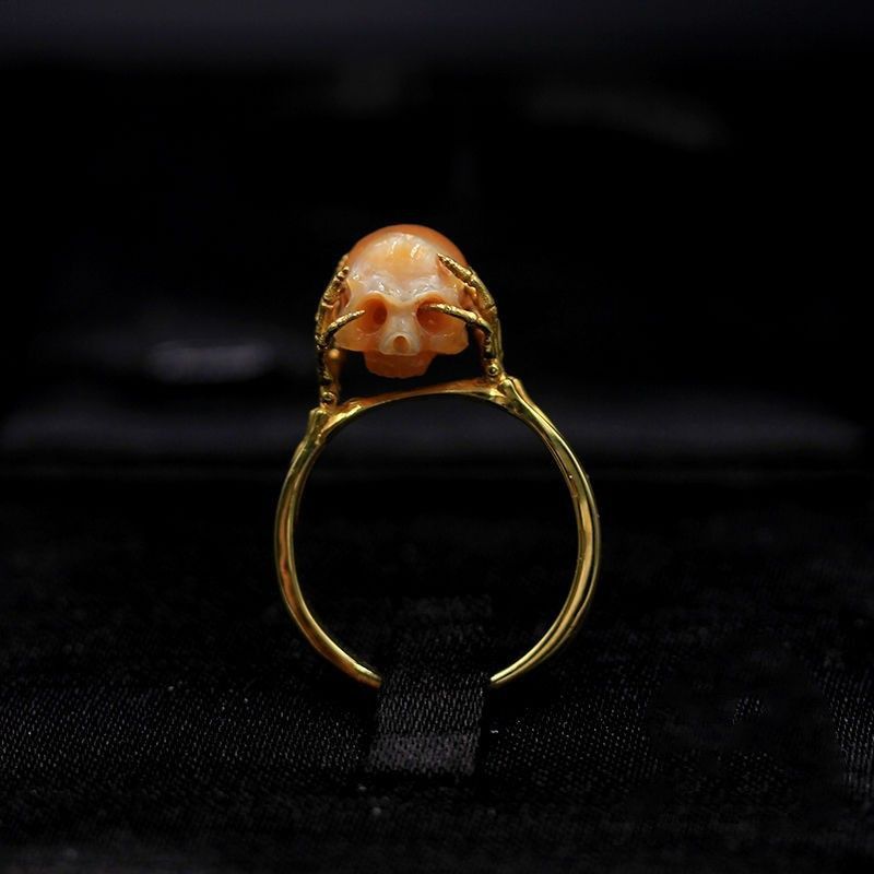 Jewelry Skull Retro Jewelry Rings Open Size Chrome Ring (Size 7-13) Size ONE SIZE - 4 Thumbnail