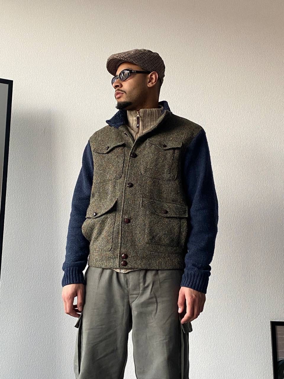 william Hunt savile row Harris Tweed jacket size L