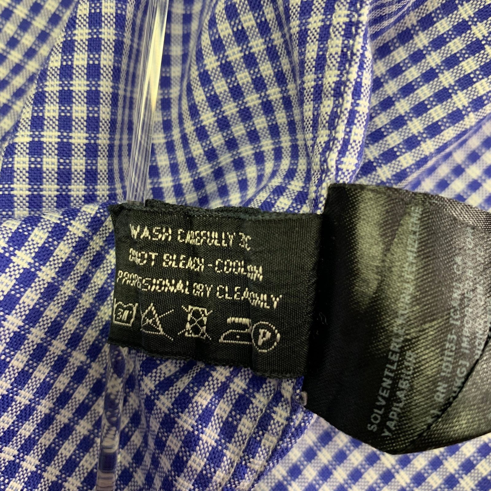 Tom Ford Size L Blue White Plaid Cotton Button Up Long Sleeve Shirt Size US L / EU 52-54 / 3 - 7 Thumbnail