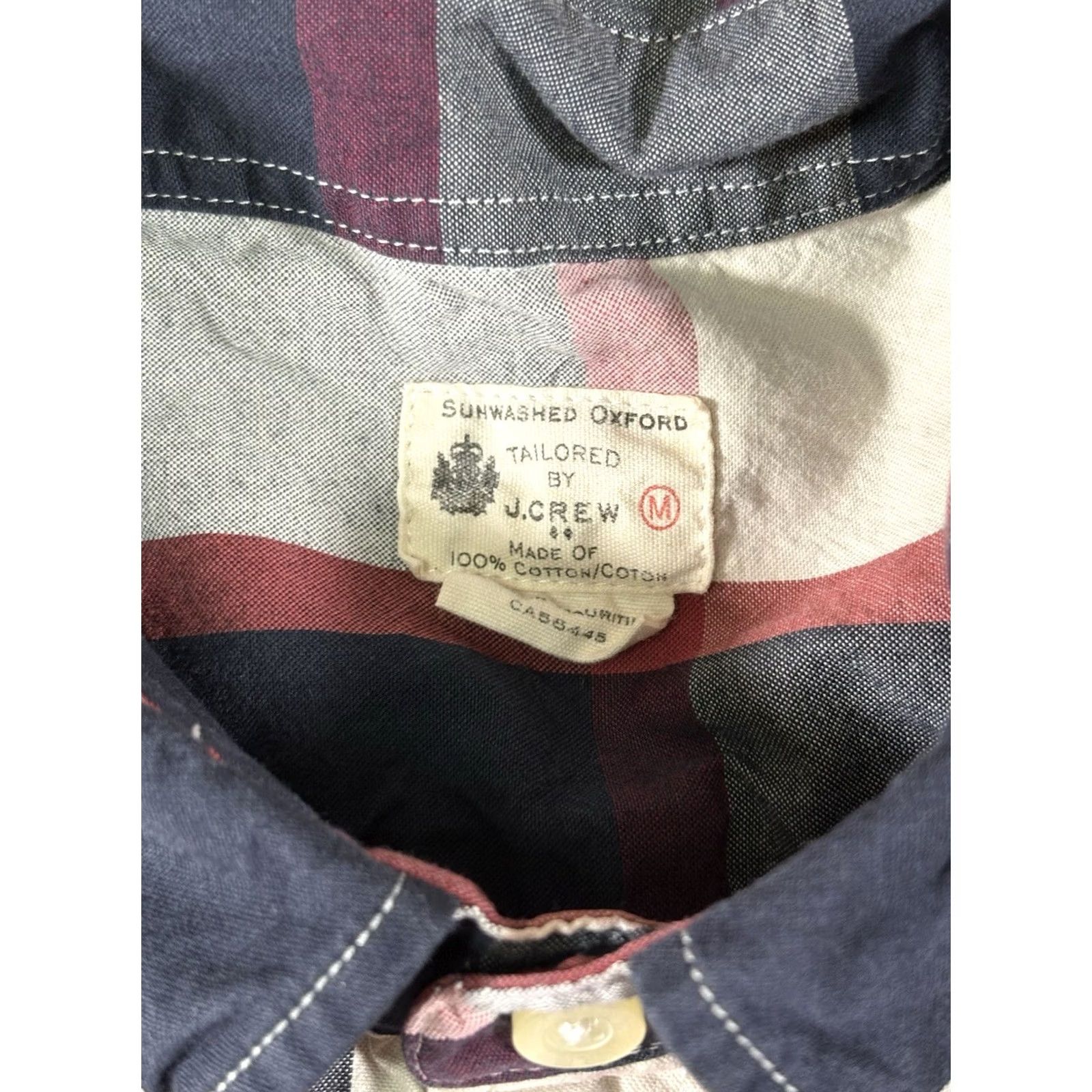 J.Crew J.CREW Sunwashed Oxford Long Sleeve Button-Up Plaid Shirt Men’s Medium Multicolor Button-Down Collar Mens Regular Cotton Woven Casual Size US M / EU 48-50 / 2 - 2 Thumbnail