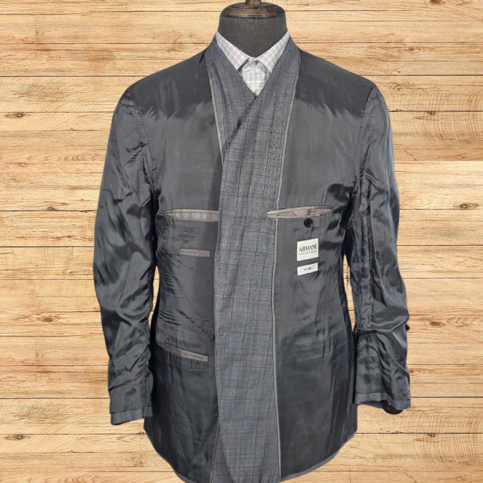 Armani Collezioni Armani Collezioni G Line Wool Silk Mens 42R Gray Glenn Size 42R - 5 Thumbnail