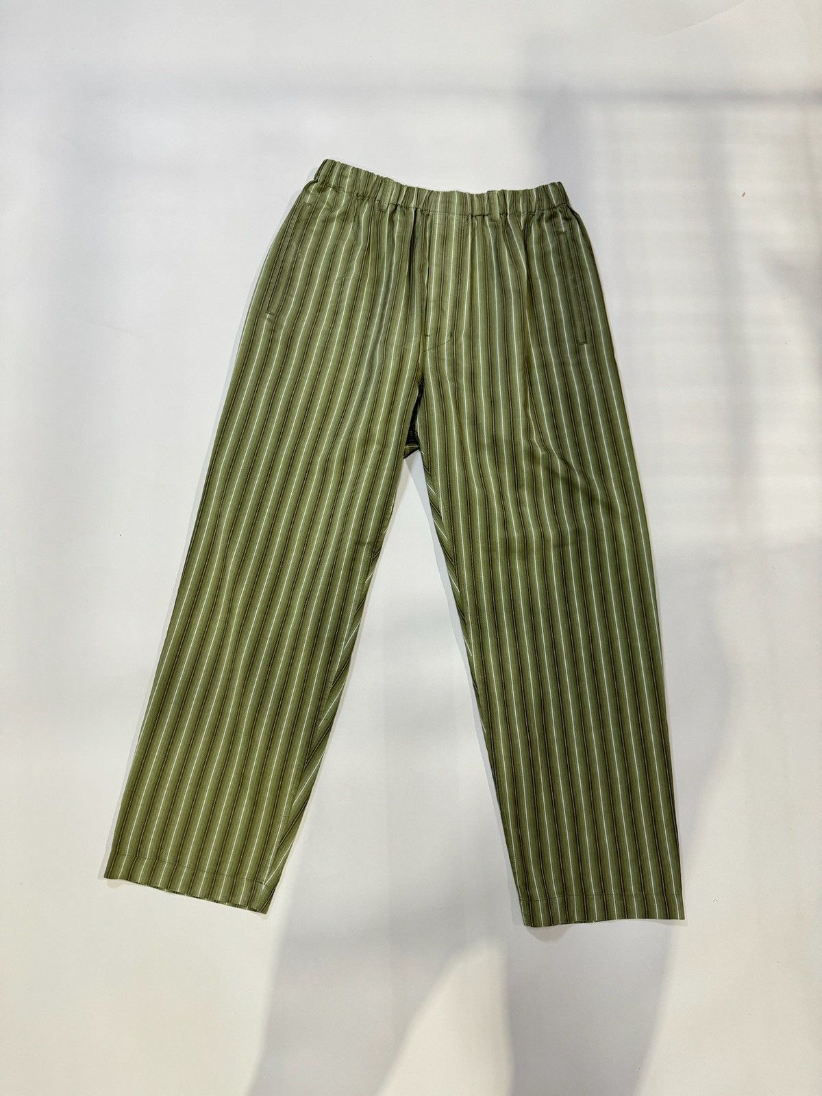 image of Lemaire Collarless Relaxed Pants in Green, Men's (Size 30)