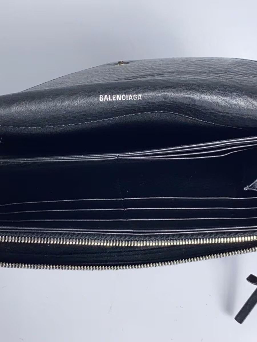 Balenciaga Balenciaga Leather Long Wallet Black Size ONE SIZE - 6 Thumbnail