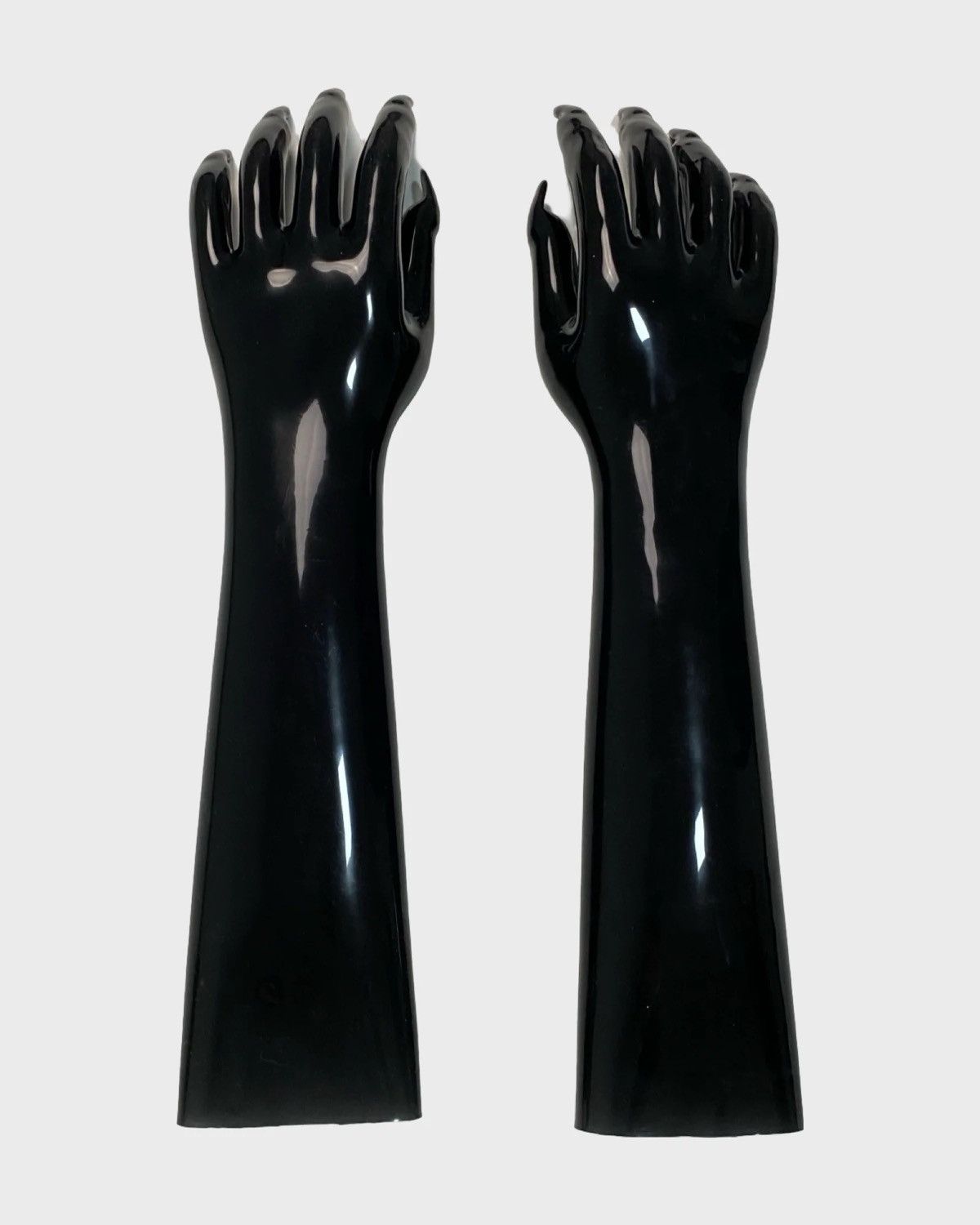 Balenciaga BALENCIAGA SS23 LONG SHINY FETISH GLOVES BLACK SZ