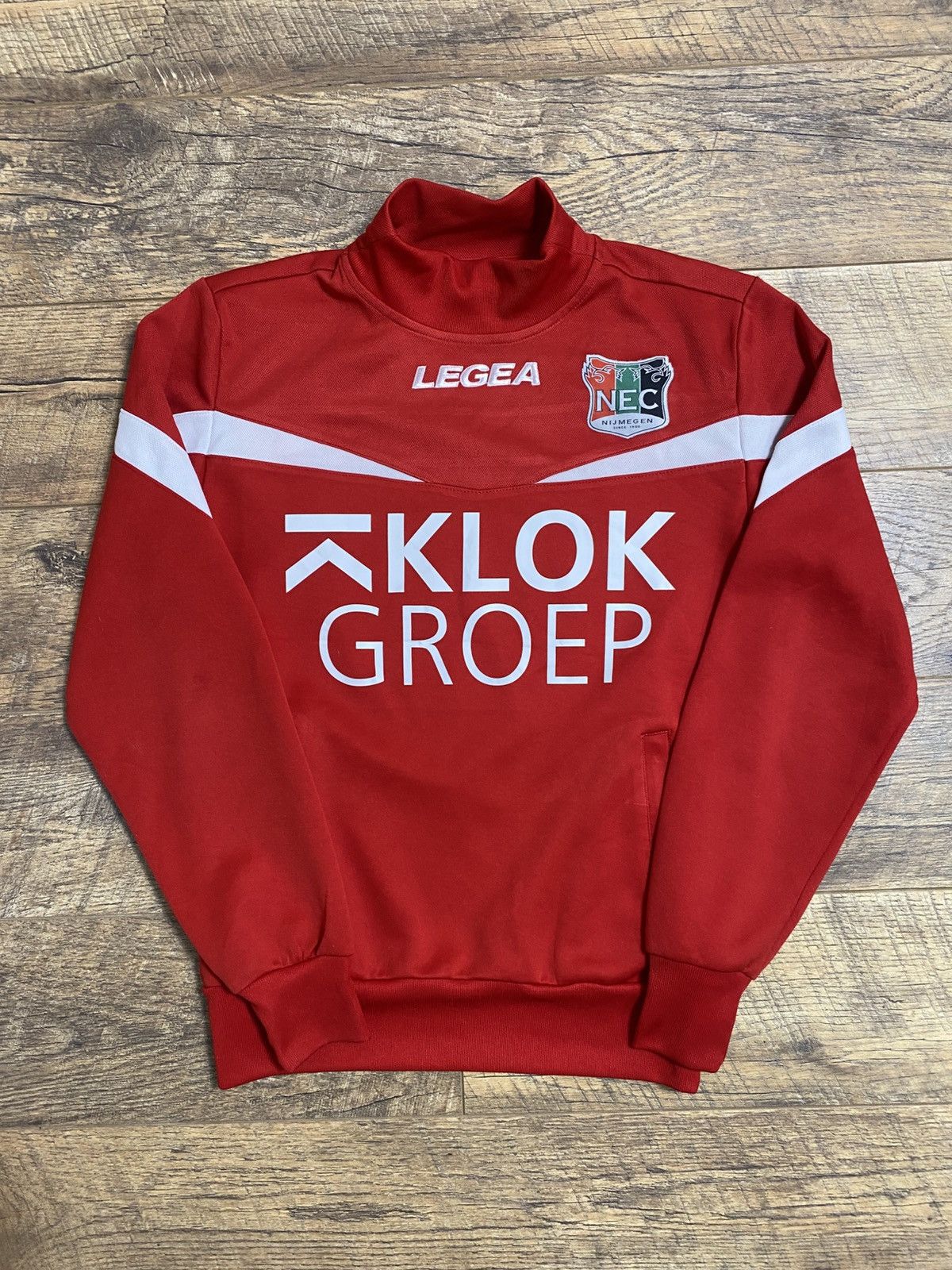 Vintage NEC Nijmegen x Legea Training Drill Top Red Small Size US S / EU 44-46 / 1 - 1 Thumbnail