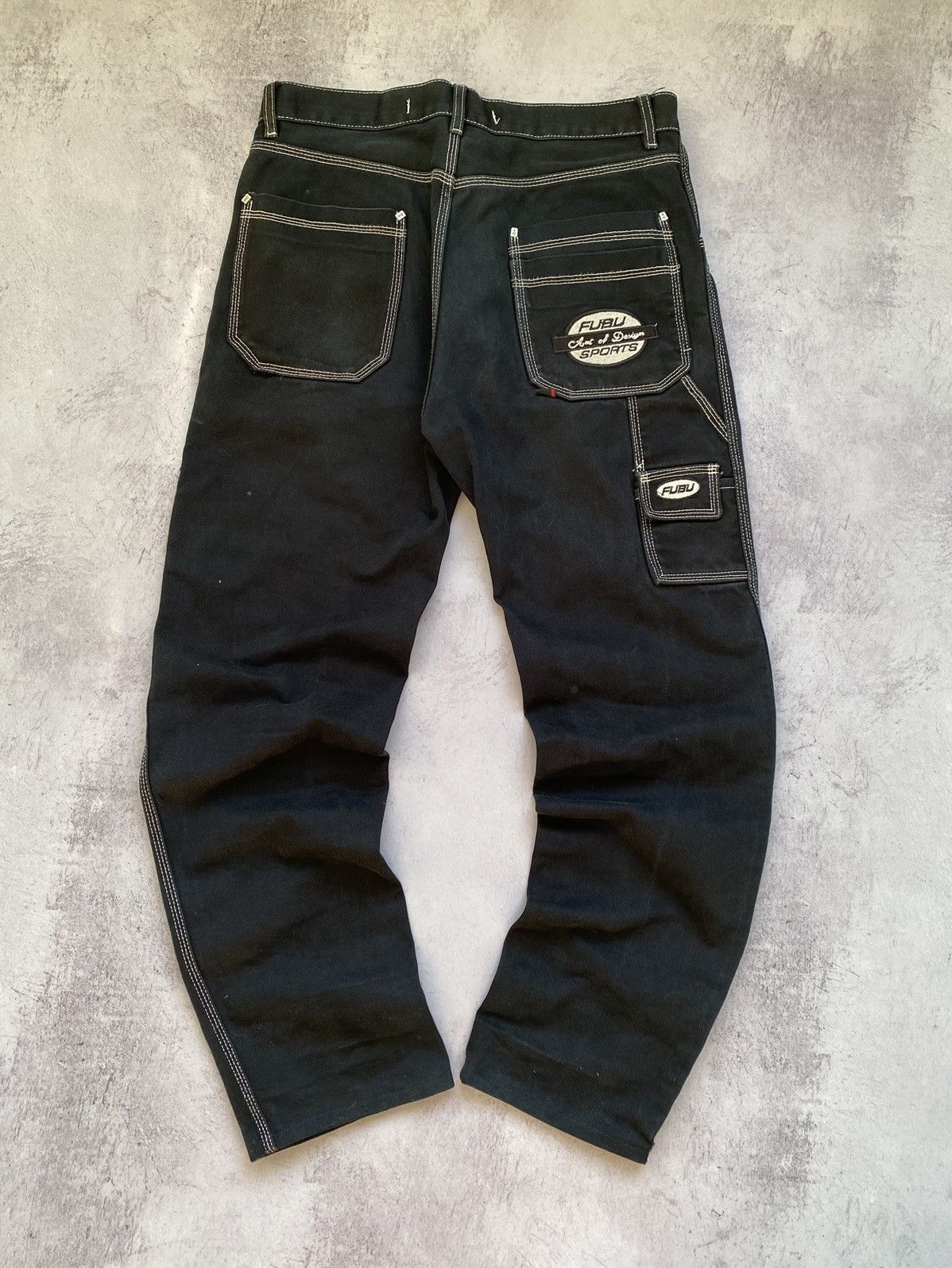 Vintage Vintage Fubu Baggy Jeans Oldschool Denim Cargo Pants Grailed