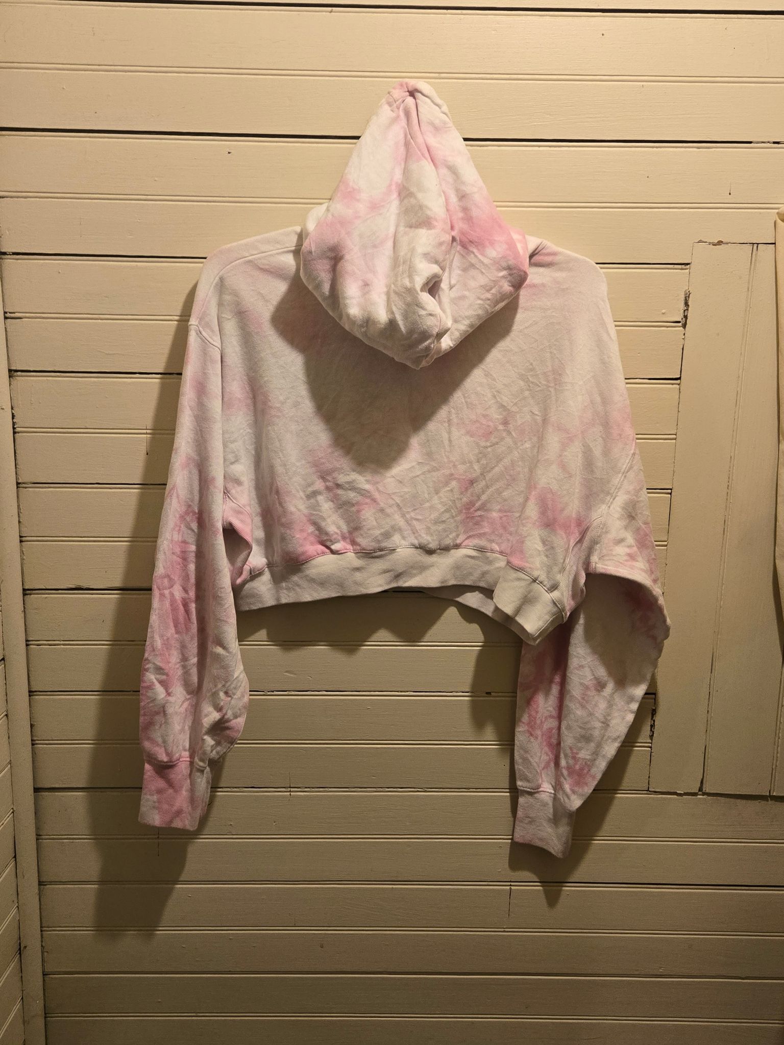 Playboy Playboy Hoodie Womens XL Cropped Tie Dye Pink White Logo Size XL / US 12-14 / IT 48-50 - 3 Thumbnail