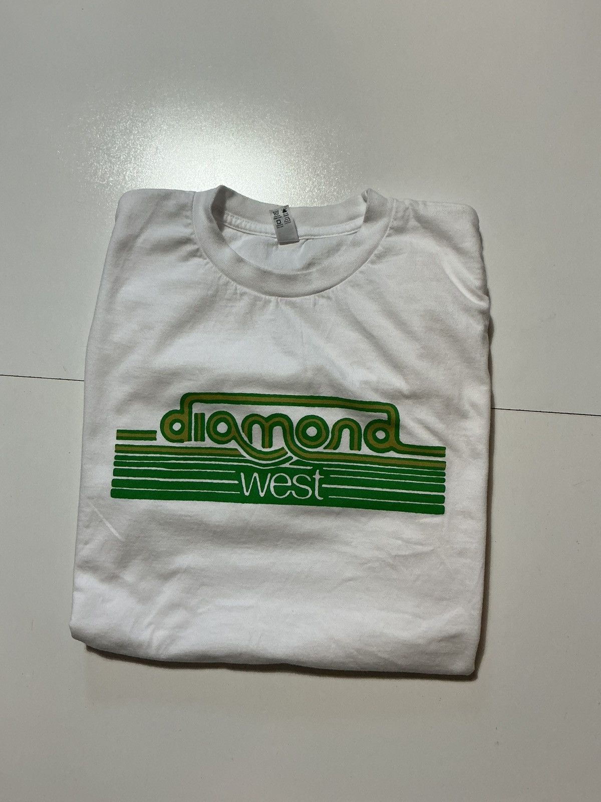 Los Angeles Apparel Diamond West Records Music Sounds Graphic White S/S T-Shirt Size US L / EU 52-54 / 3 - 1 Thumbnail