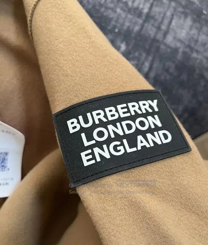Burberry Burberry Khaki Wool Mid-Length Women's Coat. Size L / US 10 / IT 46 - 7 Thumbnail