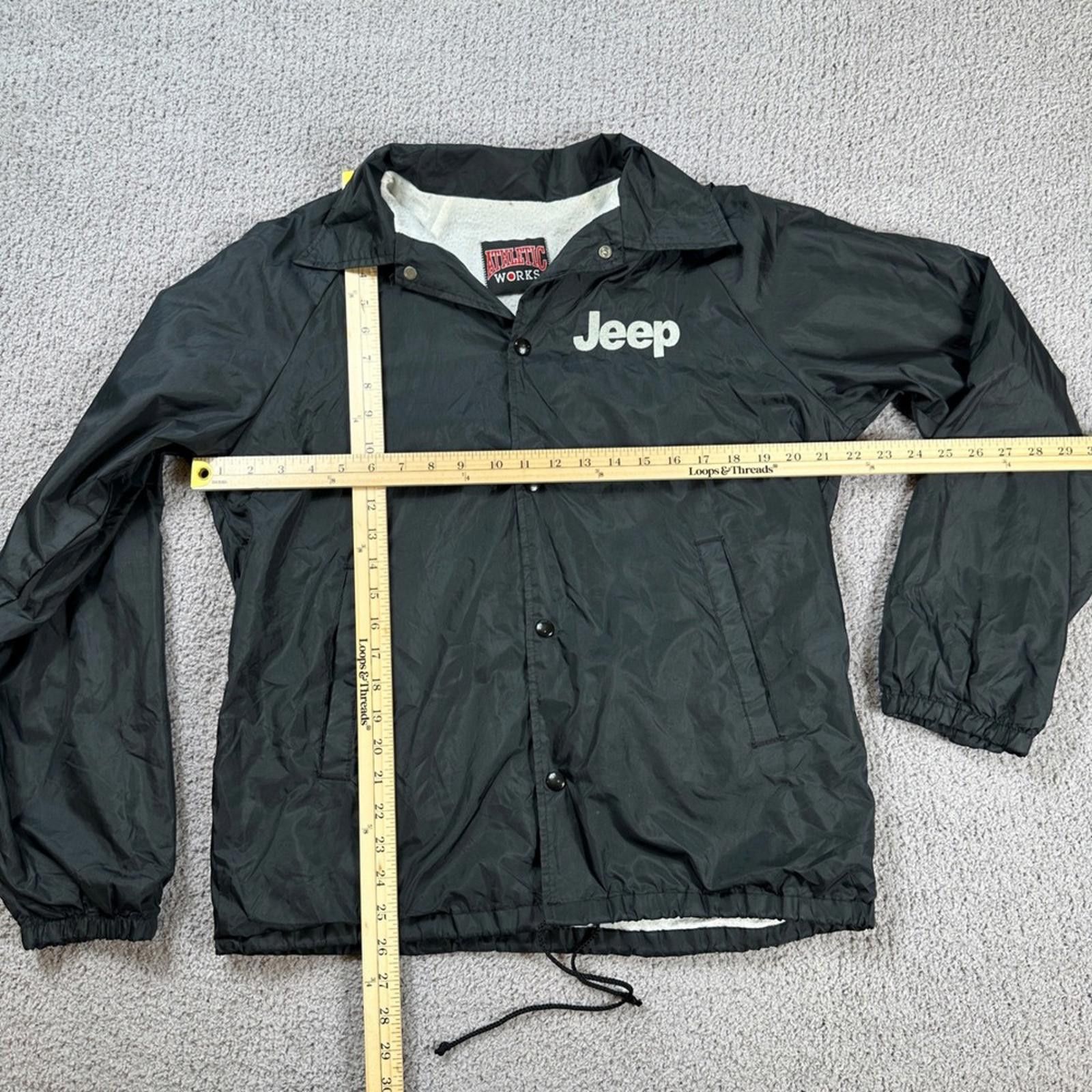 Jeep Jeep Coach Jacket Mens M Black Fleece Lined Windbreaker Size US M / EU 48-50 / 2 - 3 Thumbnail