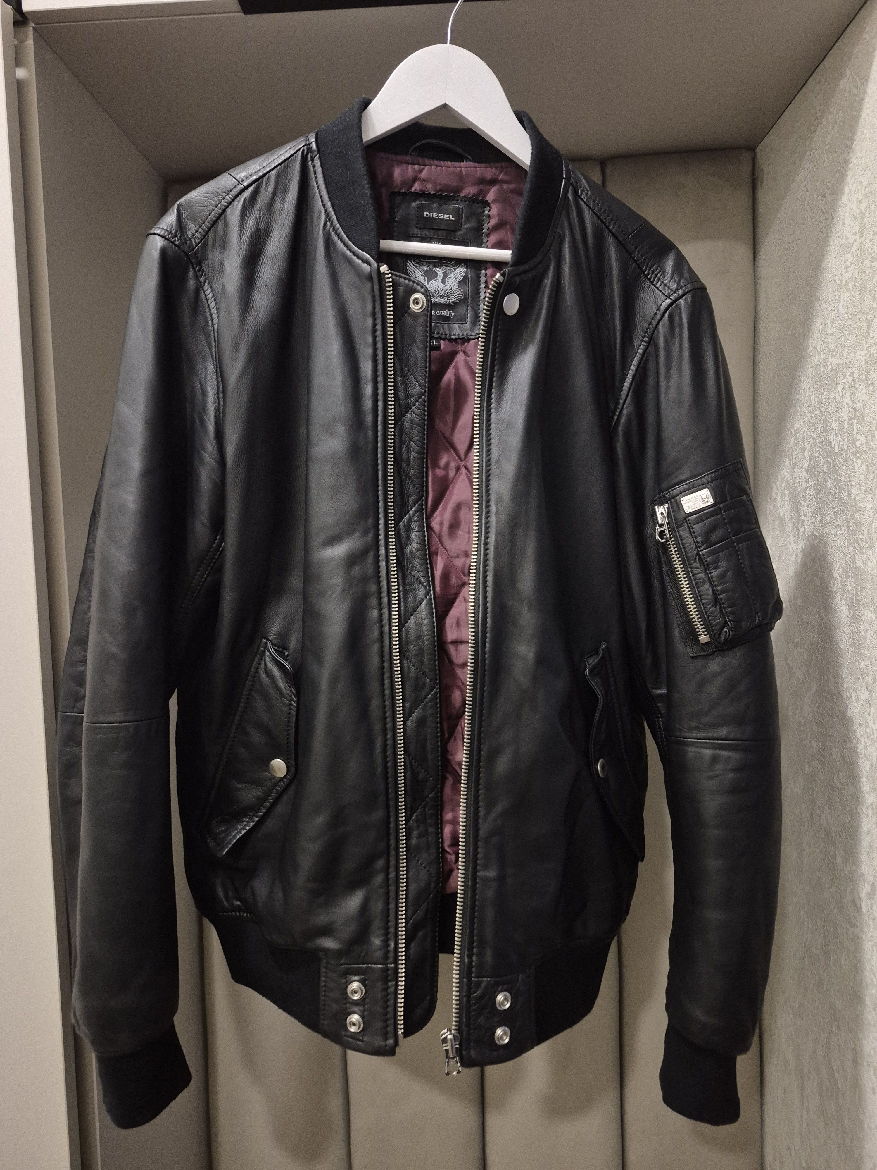 Diesel Diesel leather bomber jacket Size US L / EU 52-54 / 3 - 7 Thumbnail