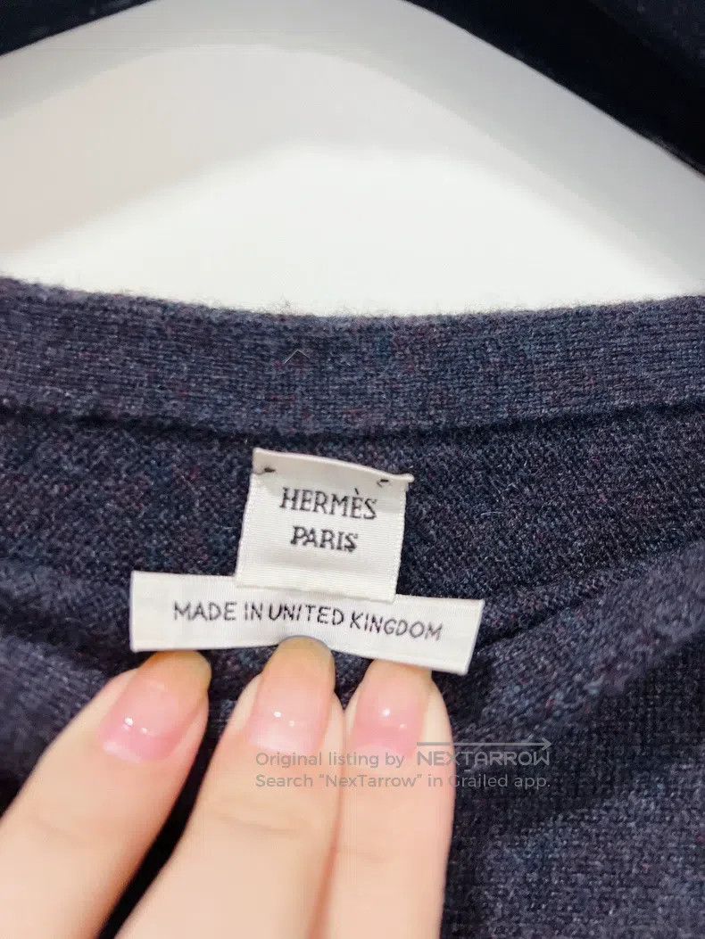 Hermes Hermes Dark Gray Batwing Loose Cashmere Knit Sweater Size XXS / US 00 / IT 34 - 7 Thumbnail