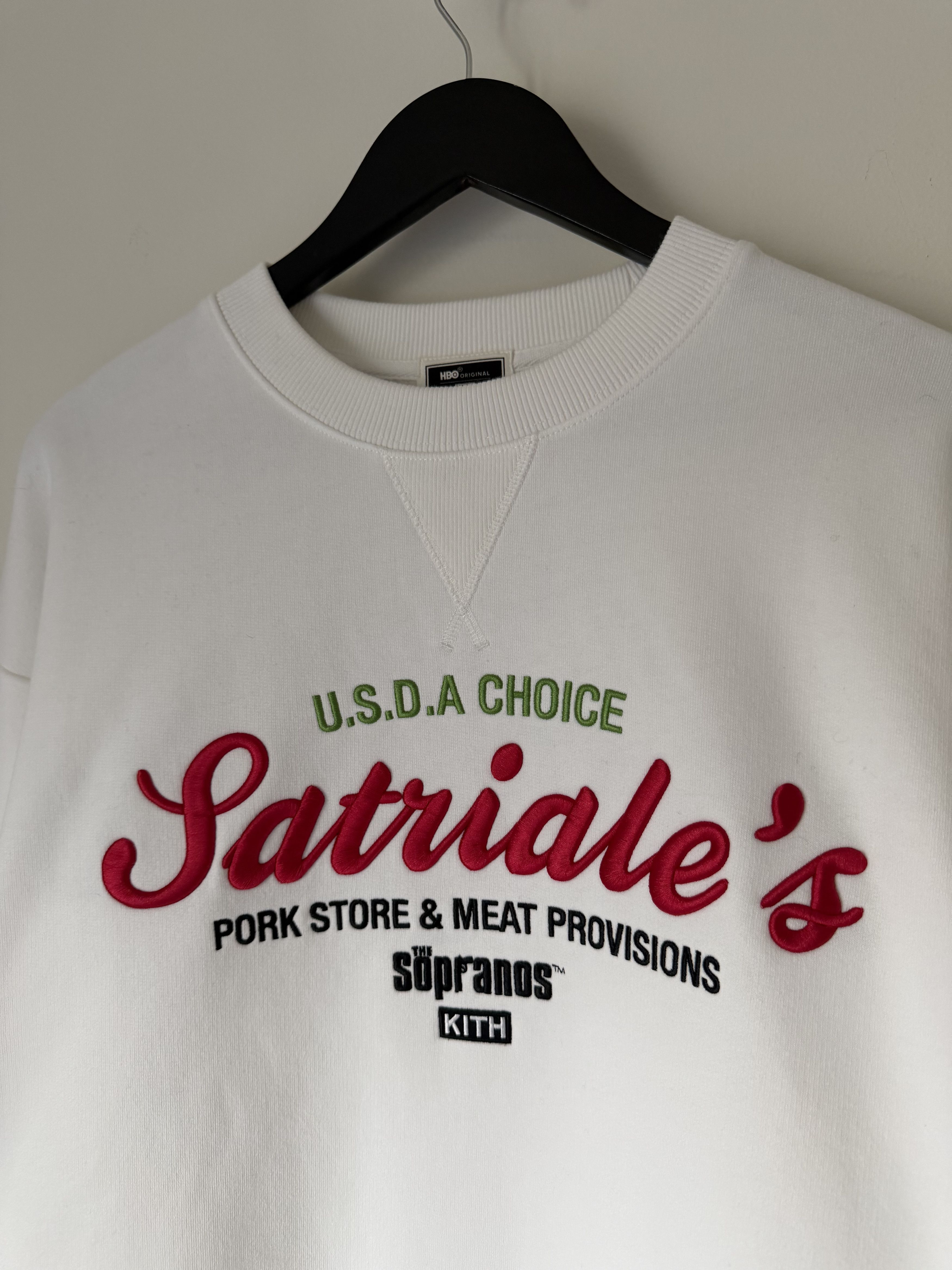 Kith Kith Sopranos Satriale's Nelson Crewneck Sweatshirt in White Size US M / EU 48-50 / 2 - 2 Thumbnail
