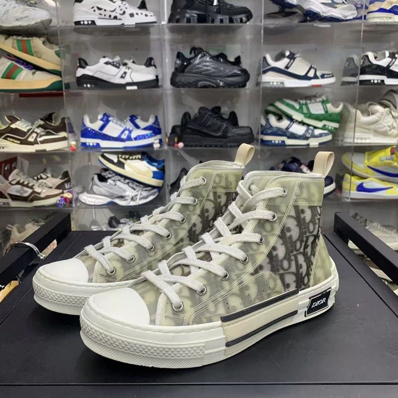 Dior DIOR B23 High Top Canvas Sneakers for Men Size US 8 / EU 41 - 1 Thumbnail