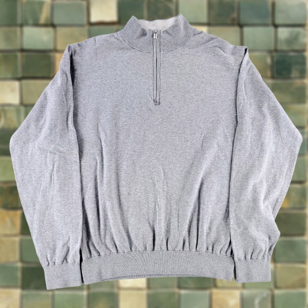 Peter Millar Peter Millar Crown Crest 1/4 Zip Pullover Gray Long Sleeve Golf Mens L Size US L / EU 52-54 / 3 - 1 Thumbnail