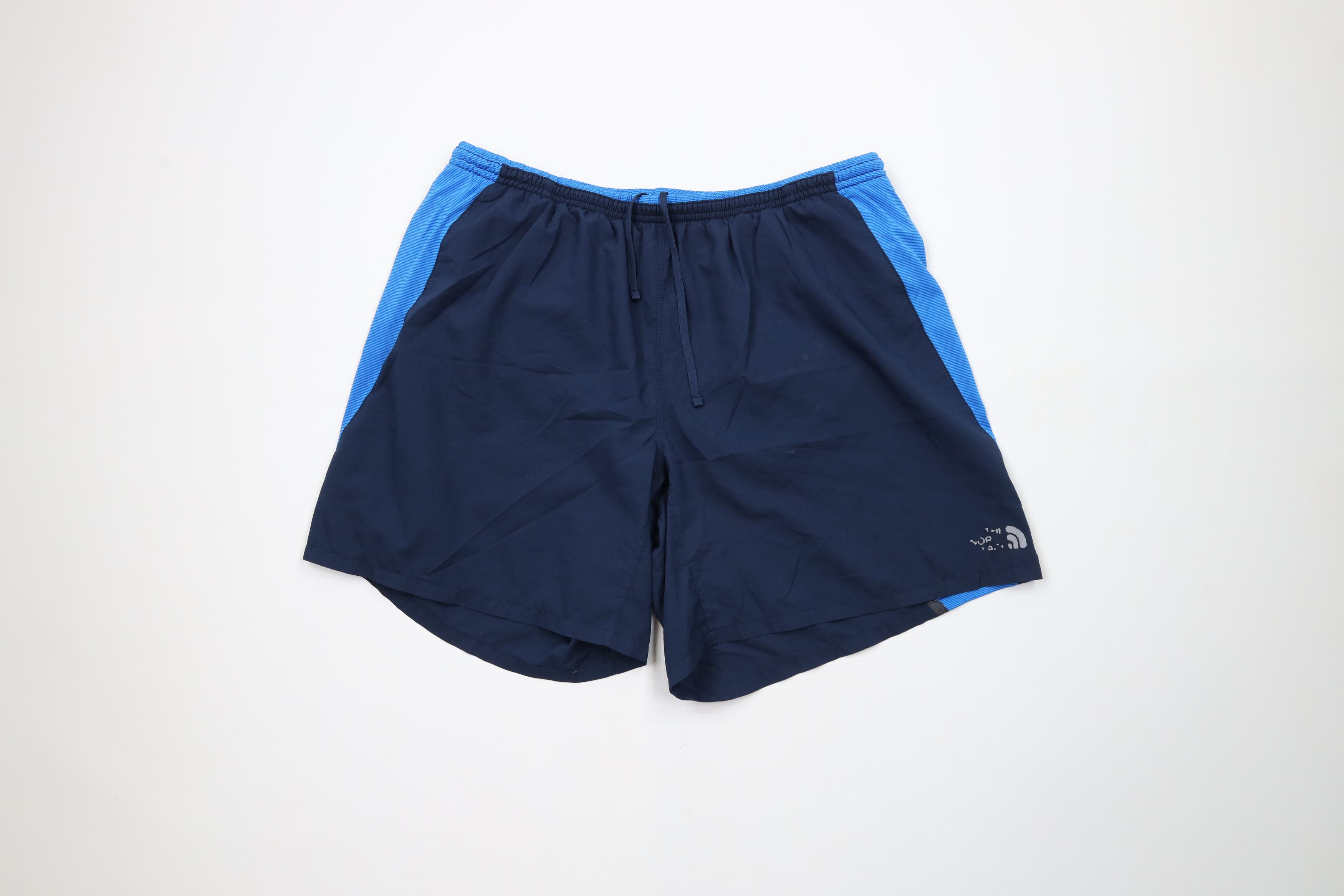 The North Face × Vintage The North Face Spell Out Lined Running Jogging Shorts Blue Size US 34 / EU 50 - 1 Thumbnail